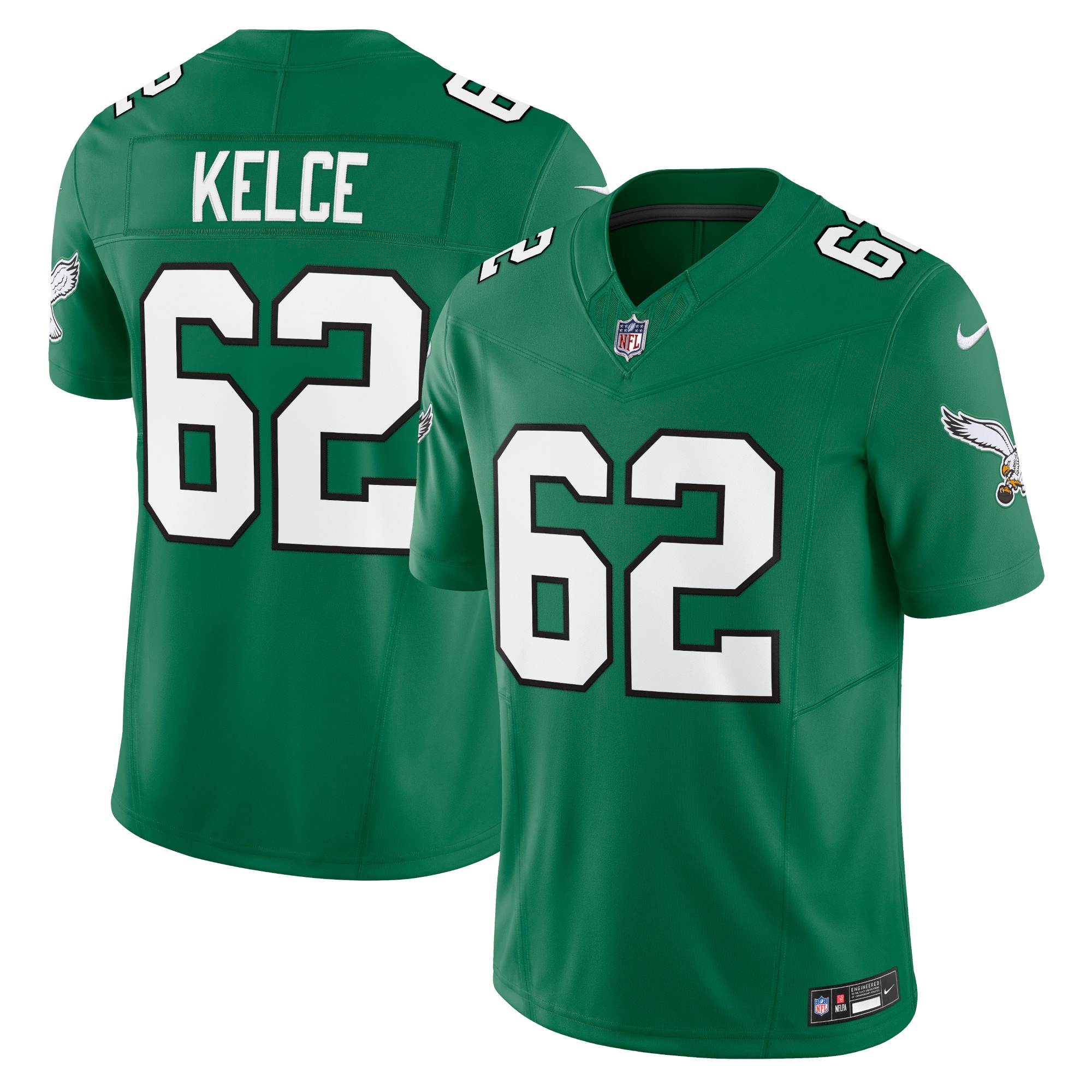 Men's Philadelphia Eagles Jason Kelce Kelly Green Vapor F.U.S.E. Limited Jersey JS1603 Saliibo