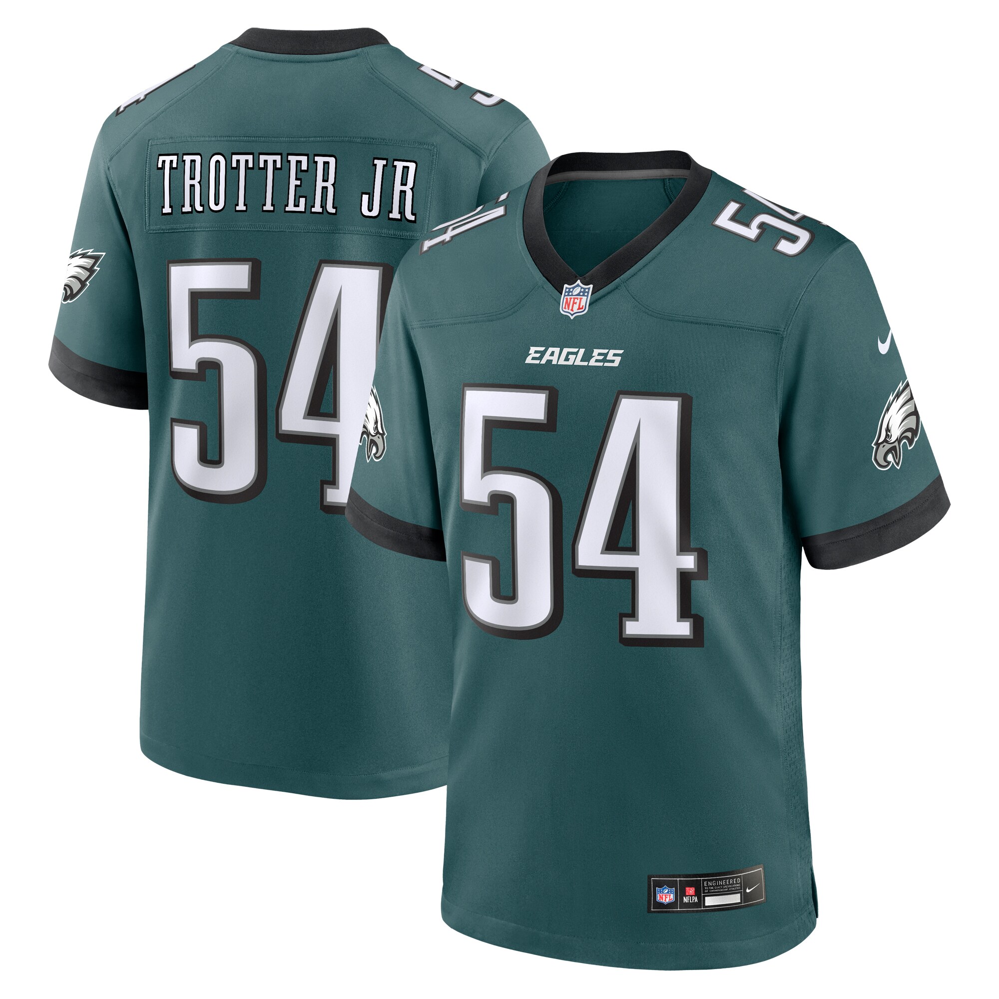 Men's Philadelphia Eagles Jeremiah Trotter Jr. Green Game Jersey JS9903 Saliibo