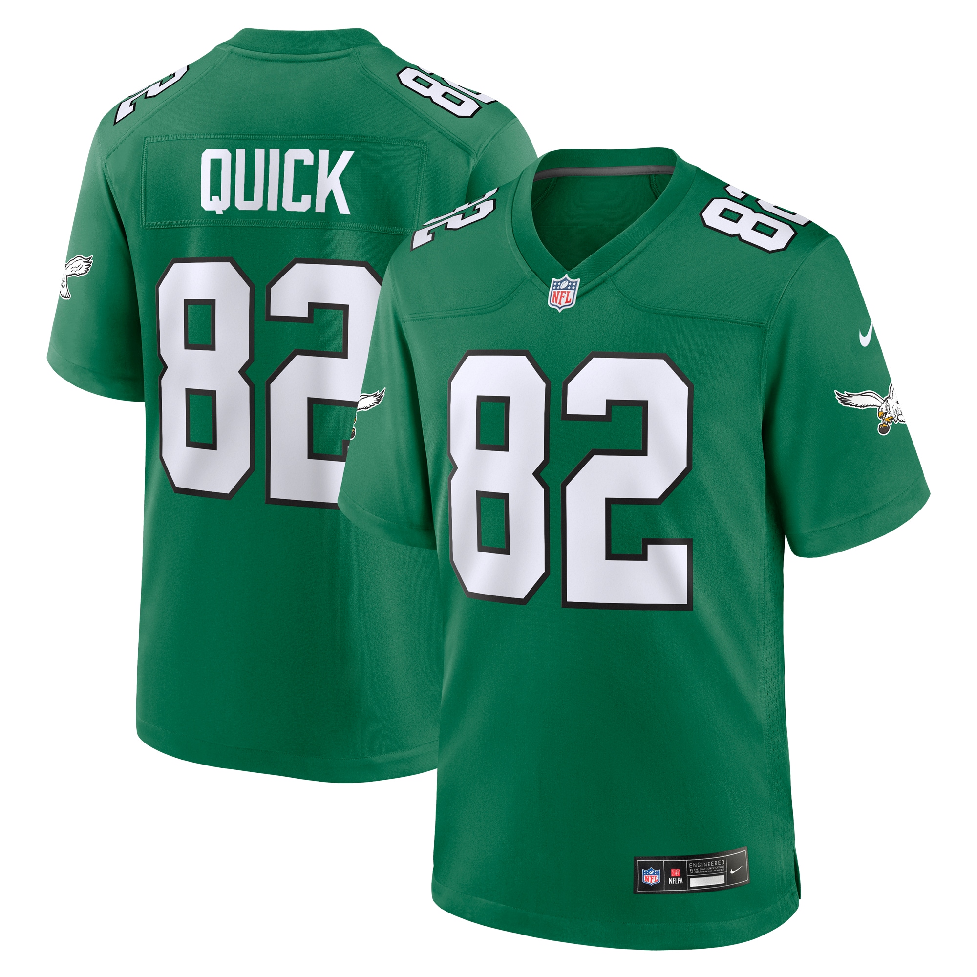 Men's Philadelphia Eagles Mike Quick Kelly Green Alternate Game Jersey JS4256 Saliibo