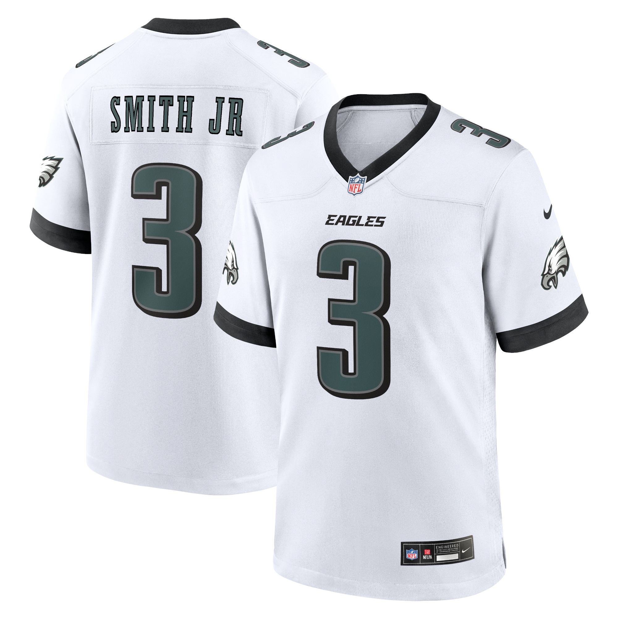 Men's Philadelphia Eagles Nolan Smith White White Game Jersey JS8523 Saliibo