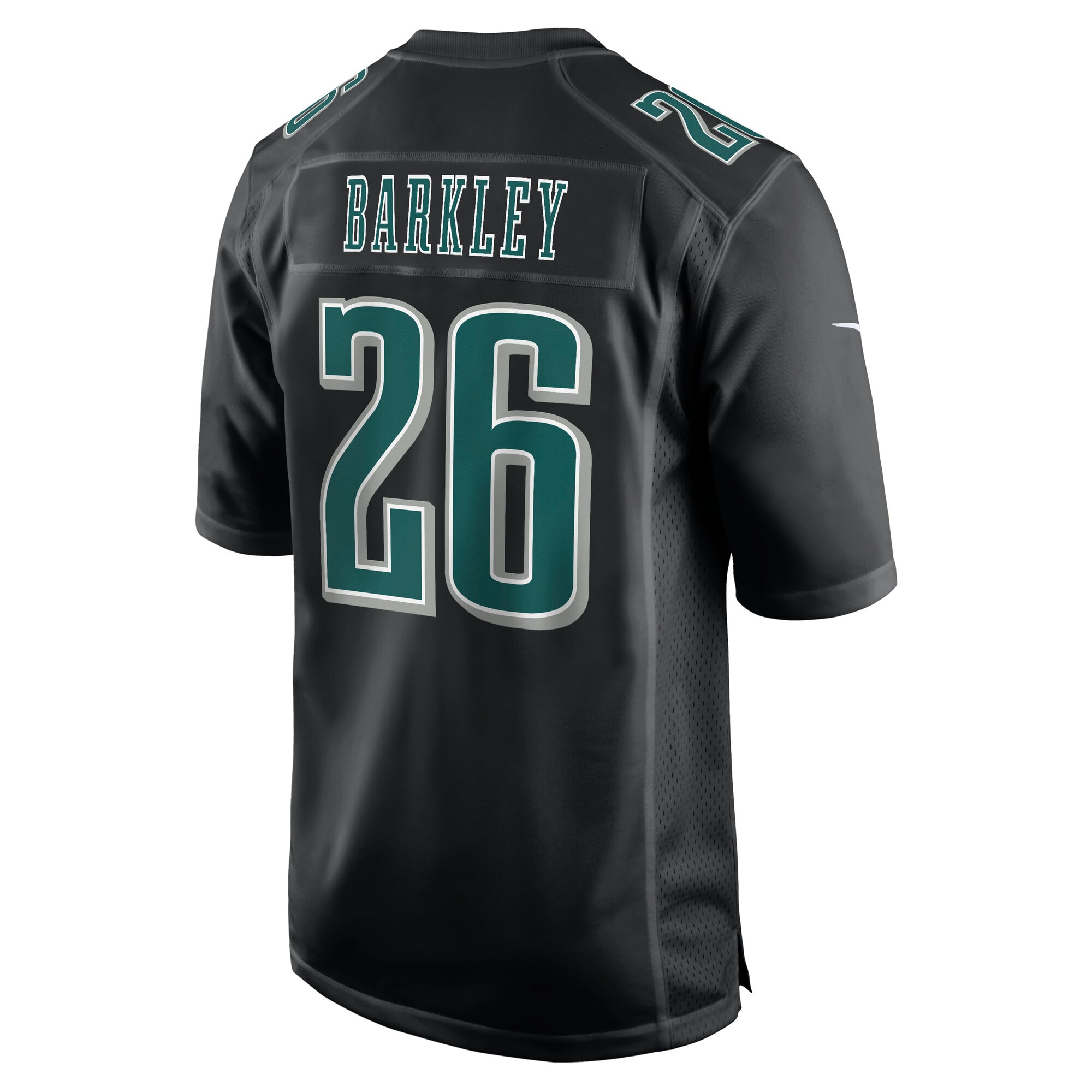 Men's Philadelphia Eagles Saquon Barkley Carbon Black Super Bowl LIX Fashion Game Player Jersey JS7516 Saliibo - Image 3
