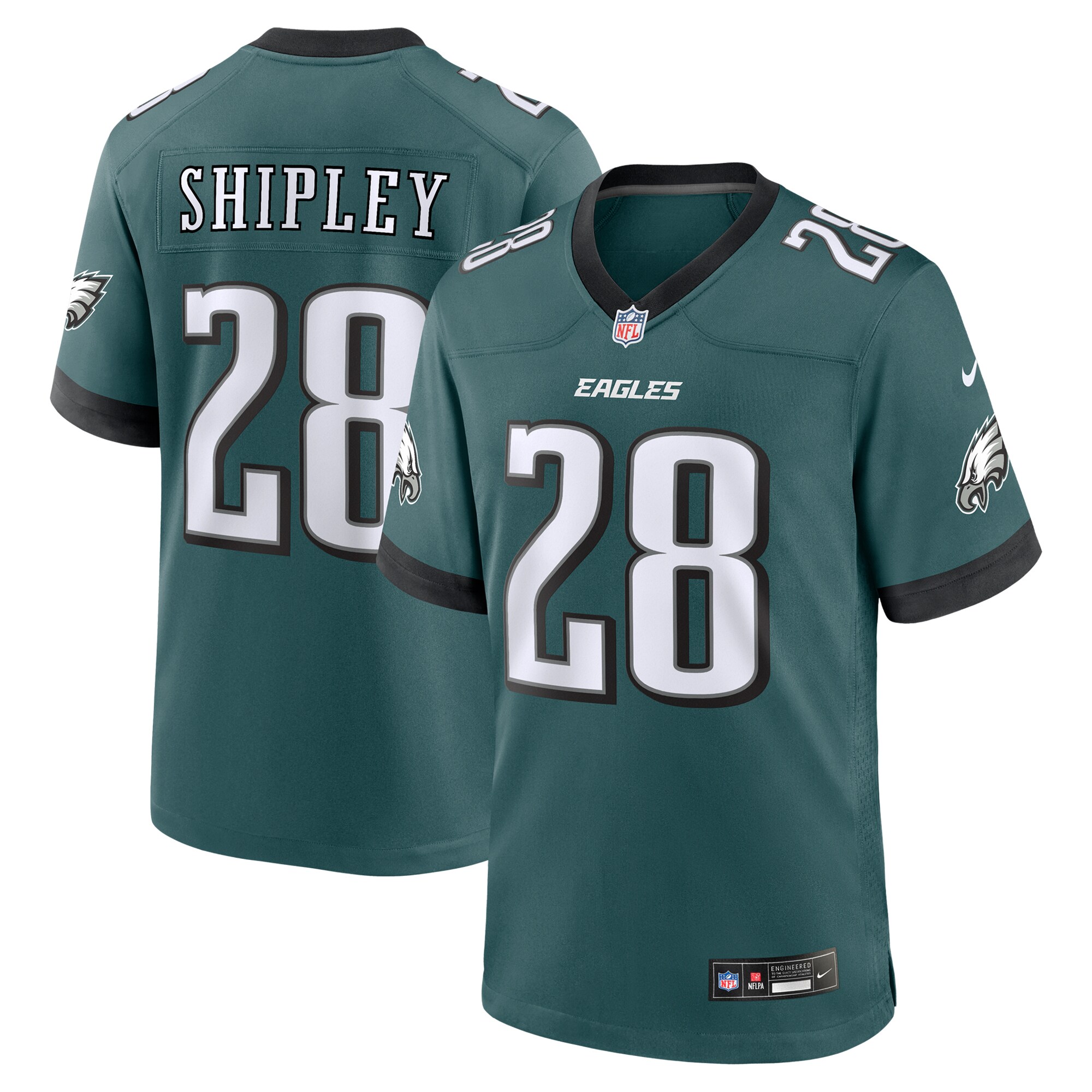 Men's Philadelphia Eagles Will Shipley Midnight Green Team Game Jersey JS1245 Saliibo