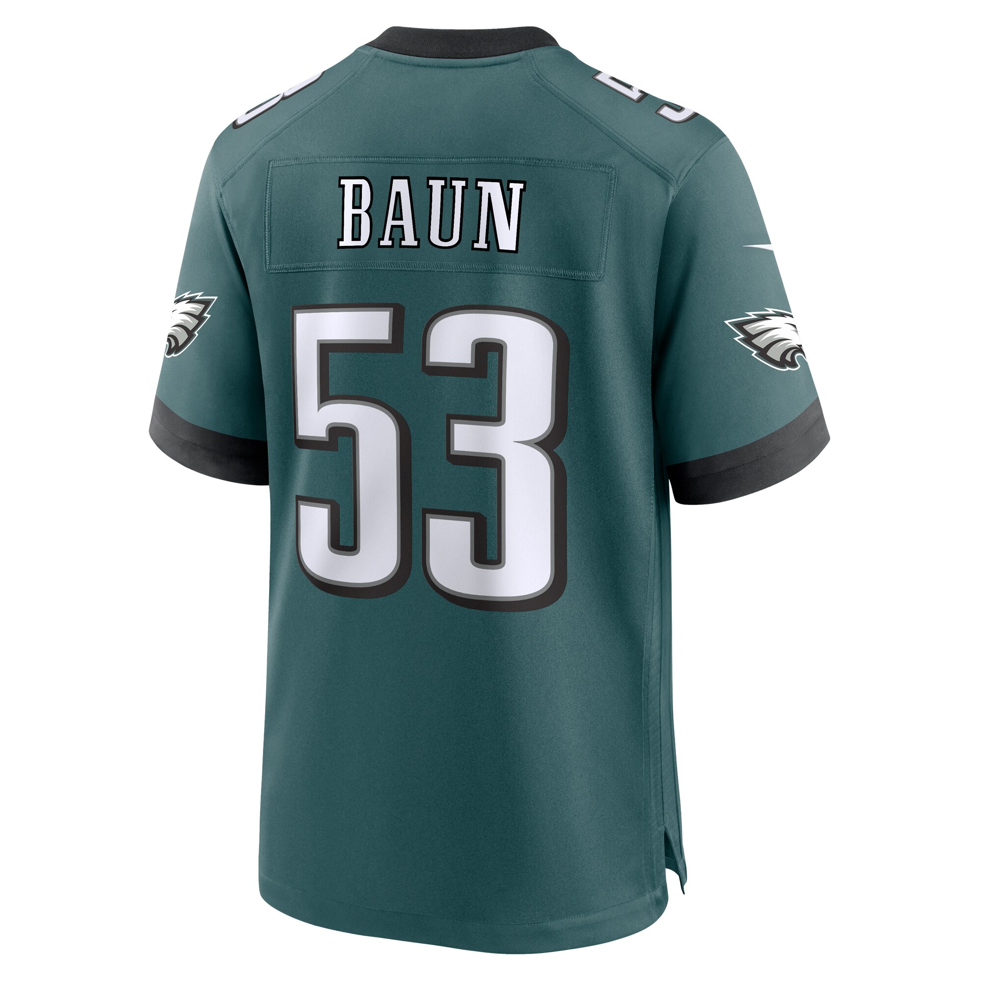 Men's Philadelphia Eagles Zack Baun Midnight Green Game Jersey JS8732 Saliibo - Image 3
