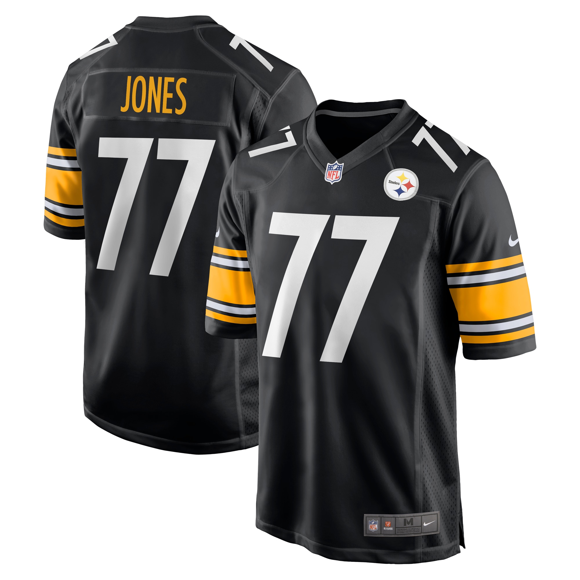 Men's Pittsburgh Steelers Broderick Jones Black Game Jersey JS4714 Saliibo