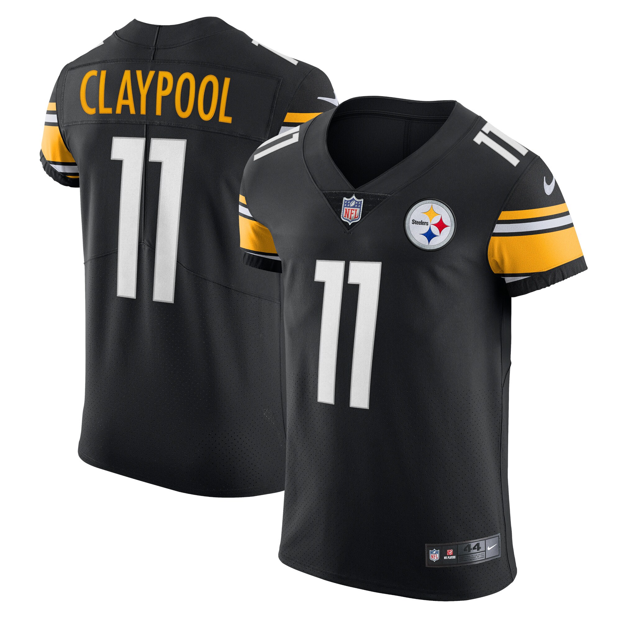 Men's Pittsburgh Steelers Chase Claypool Black Vapor Elite Player Jersey JS5093 Saliibo
