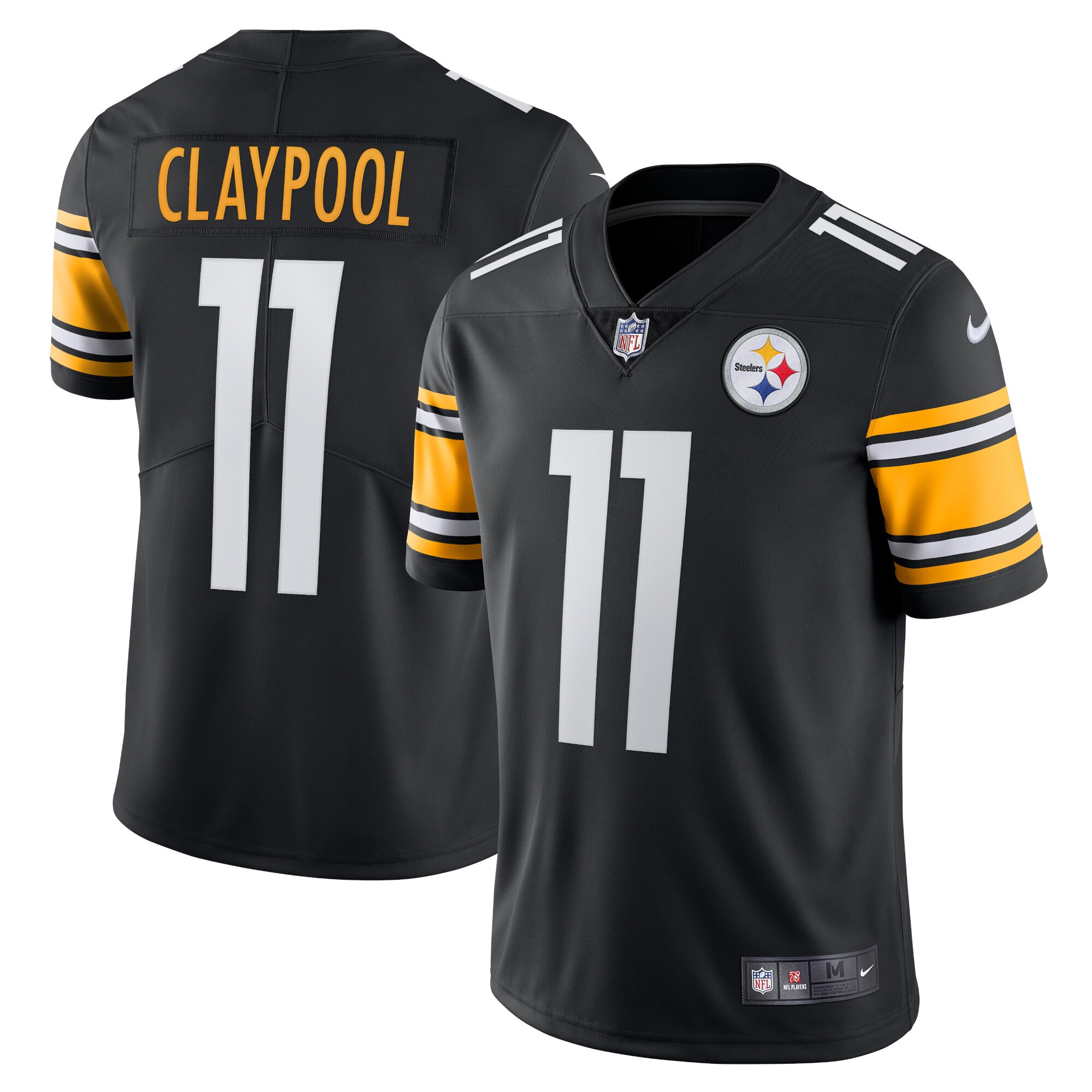 Men's Pittsburgh Steelers Chase Claypool Black Vapor Limited Player Jersey JS1153 Saliibo