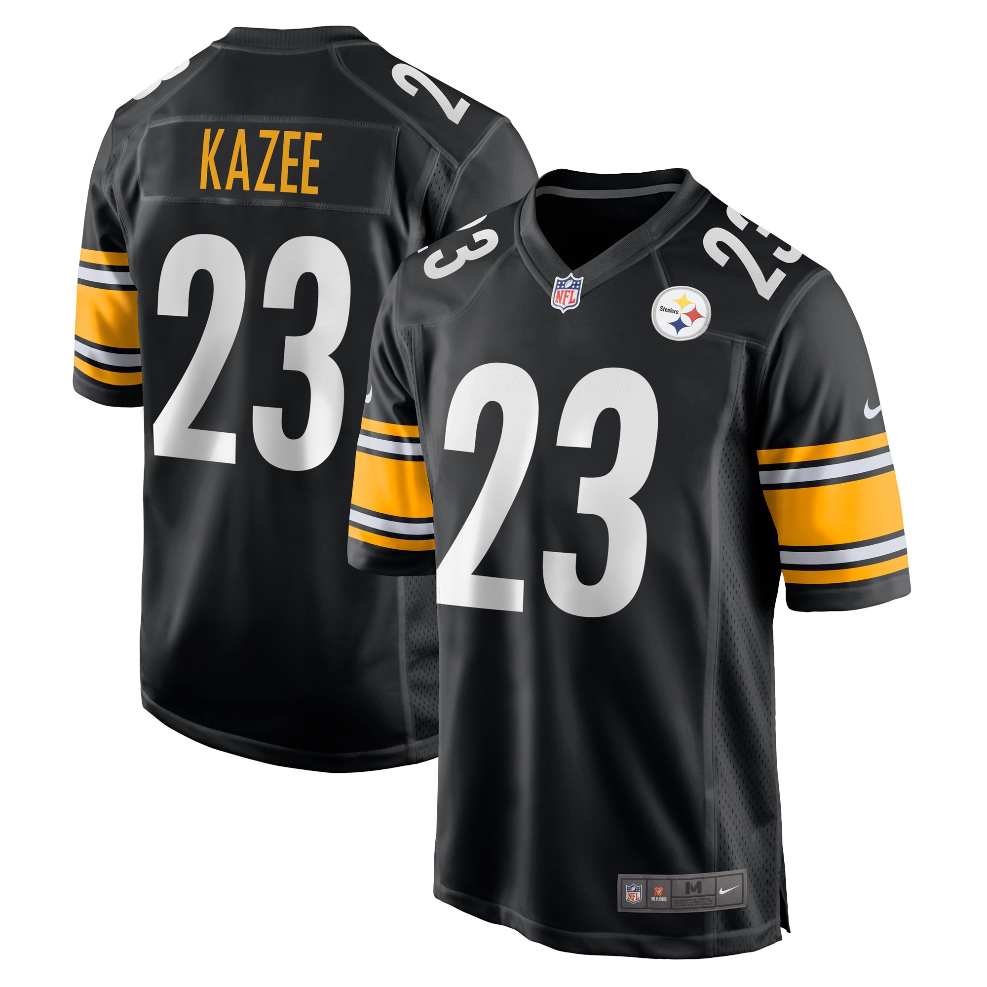 Men's Pittsburgh Steelers Damontae Kazee Black Game Jersey JS1947 Saliibo