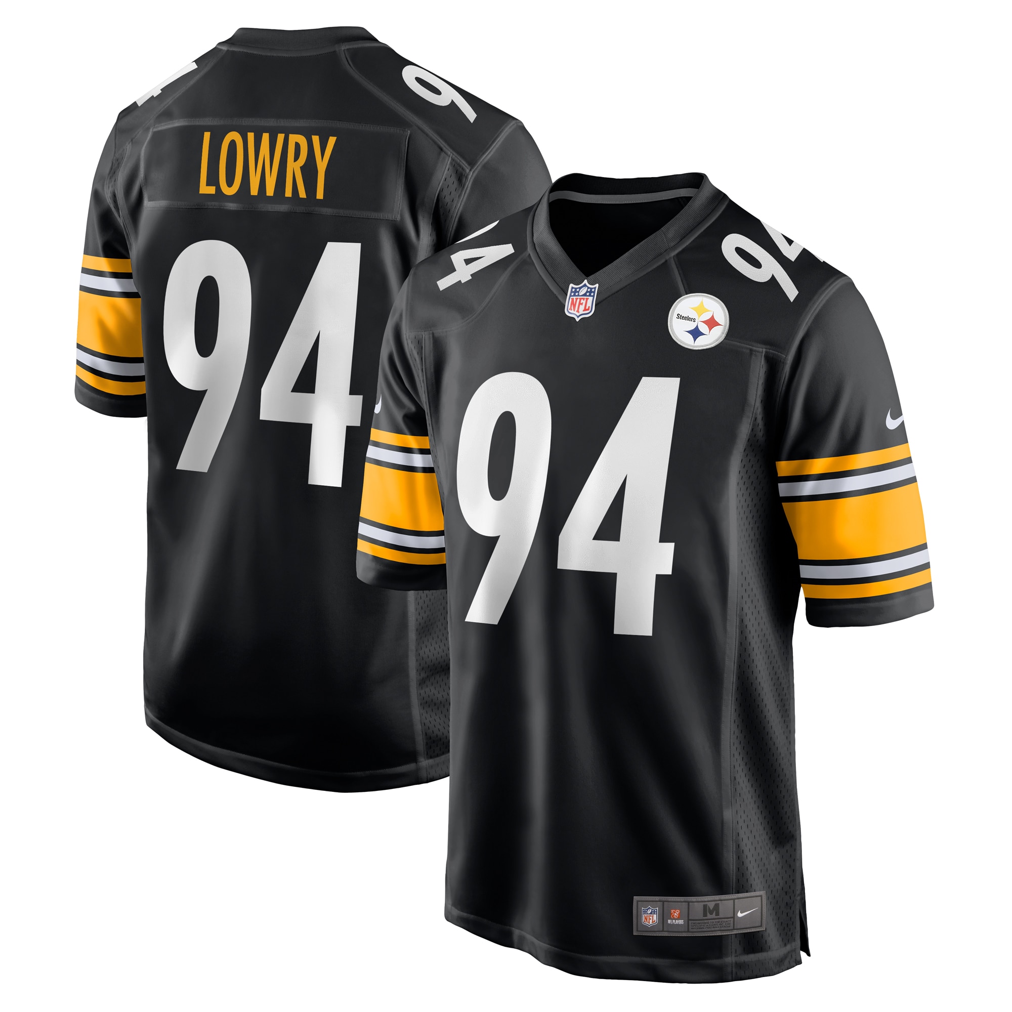 Men's Pittsburgh Steelers Dean Lowry Black Game Jersey JS2764 Saliibo