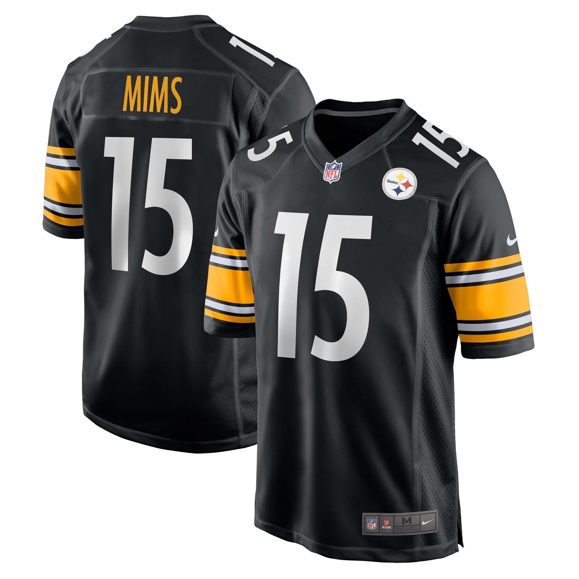 Men's Pittsburgh Steelers Denzel Mims Black Game Jersey JS5830 Saliibo