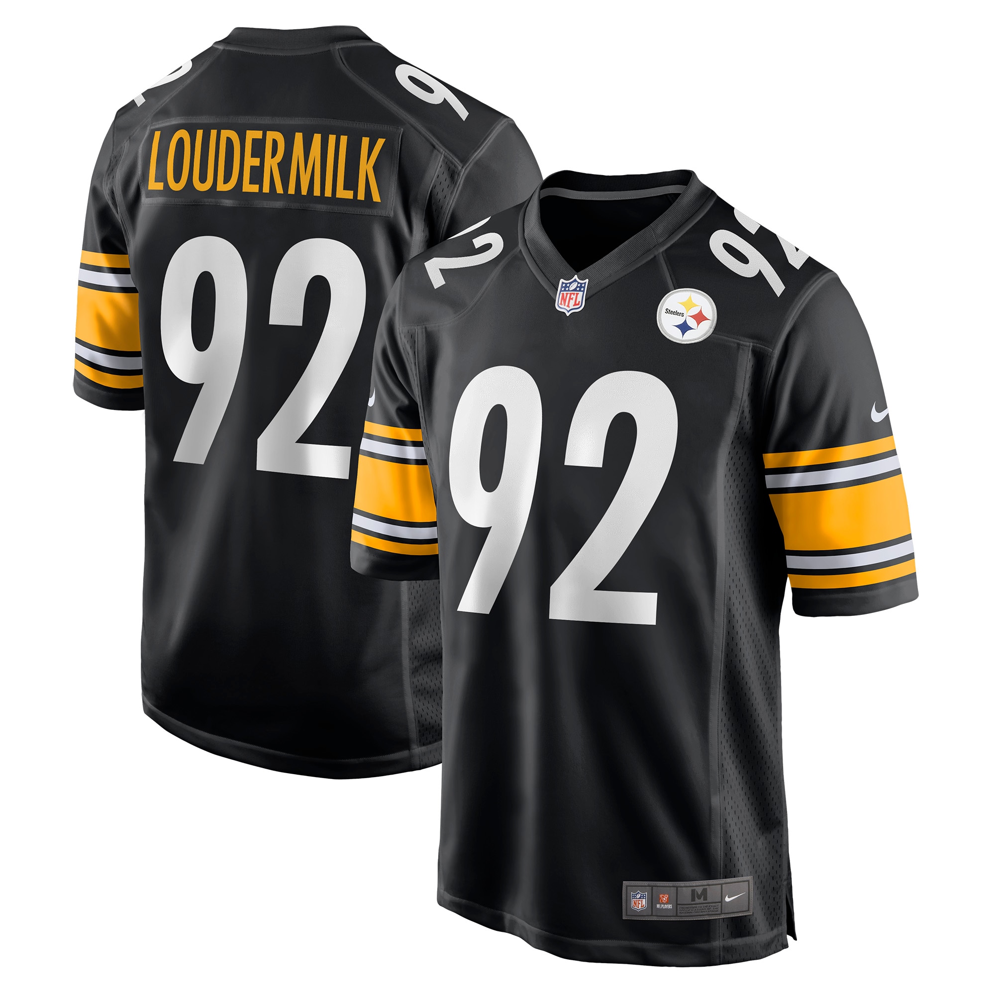 Men's Pittsburgh Steelers Isaiahh Loudermilk Black Game Jersey JS5263 Saliibo