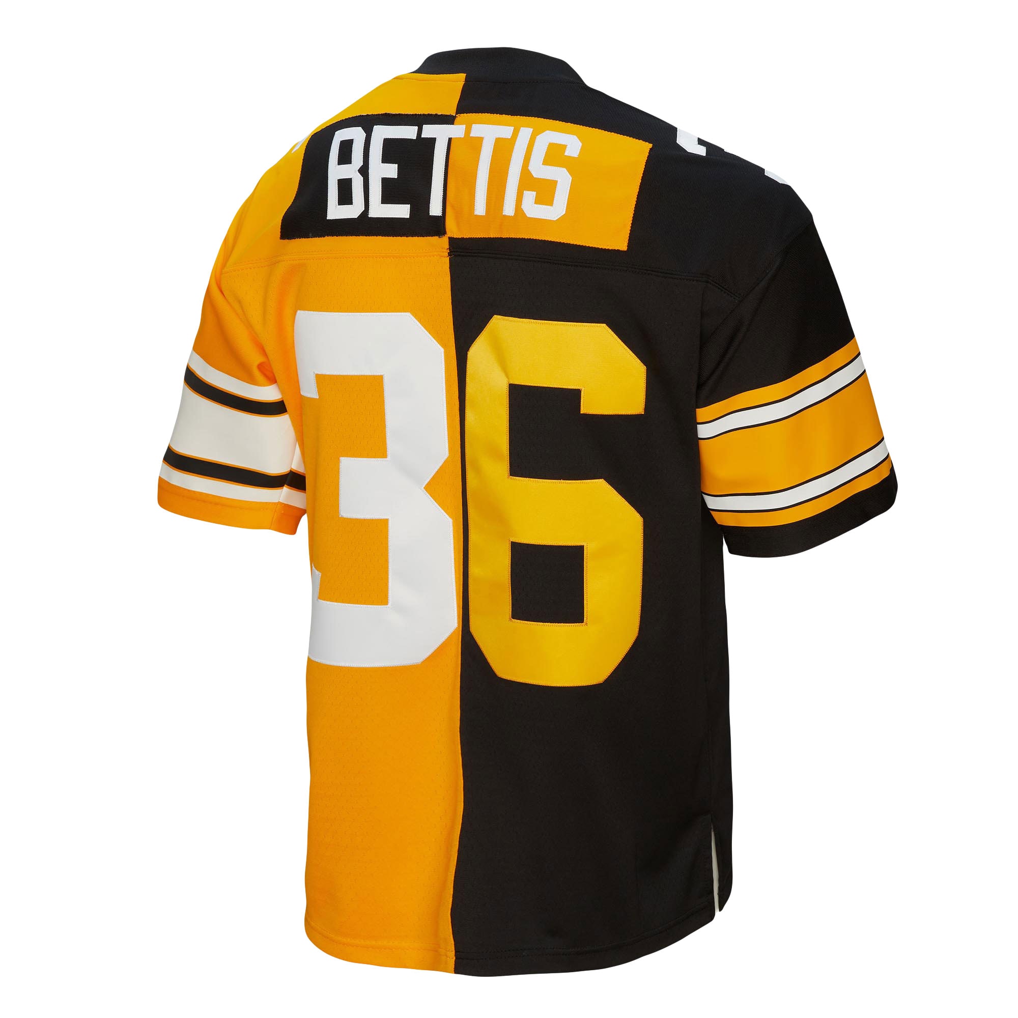 Men's Pittsburgh Steelers Jerome Bettis Mitchell & Ness Black/Gold 1996 Split Legacy Jersey JS8881 Saliibo - Image 3