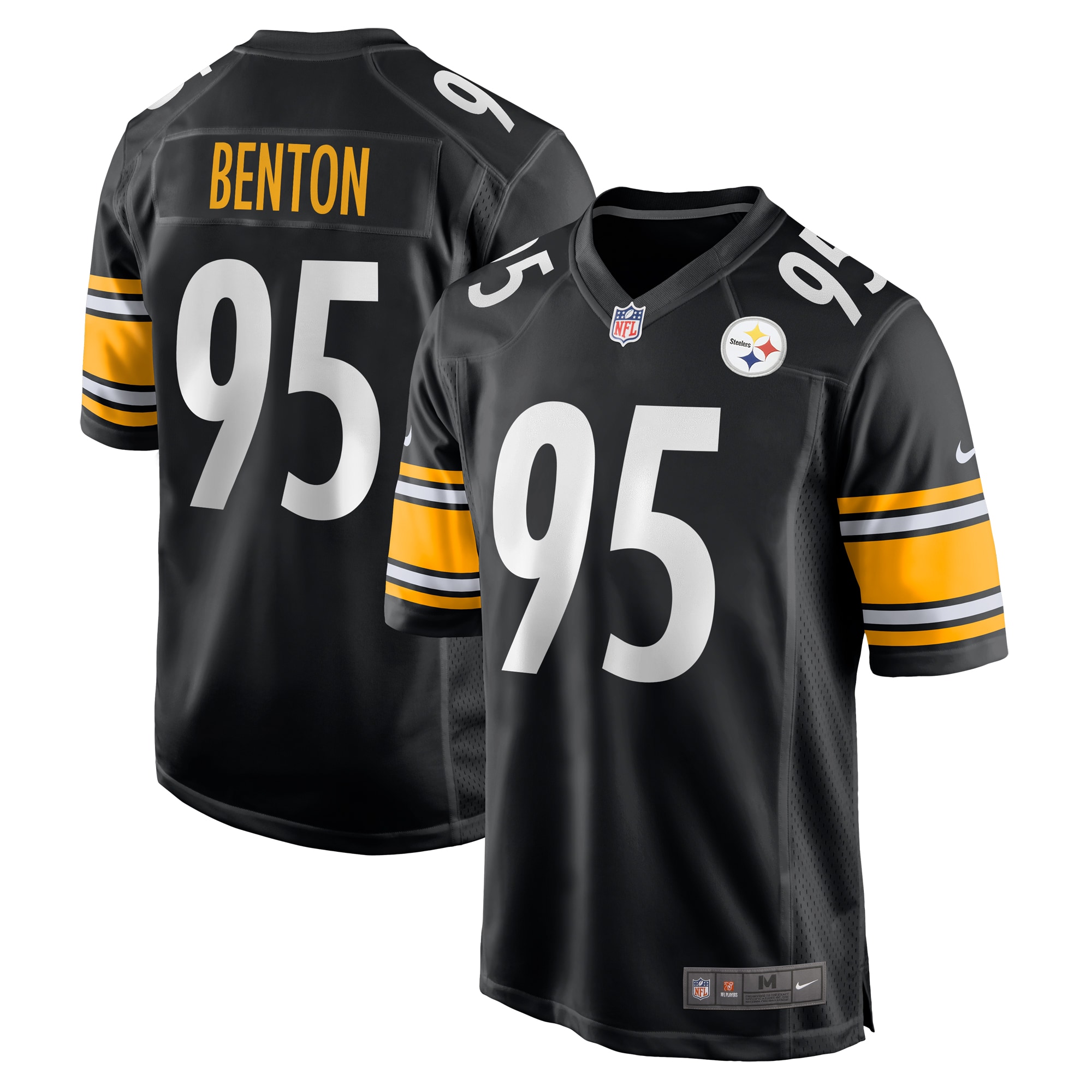 Men's Pittsburgh Steelers Keeanu Benton Black Team Game Jersey JS5449 Saliibo