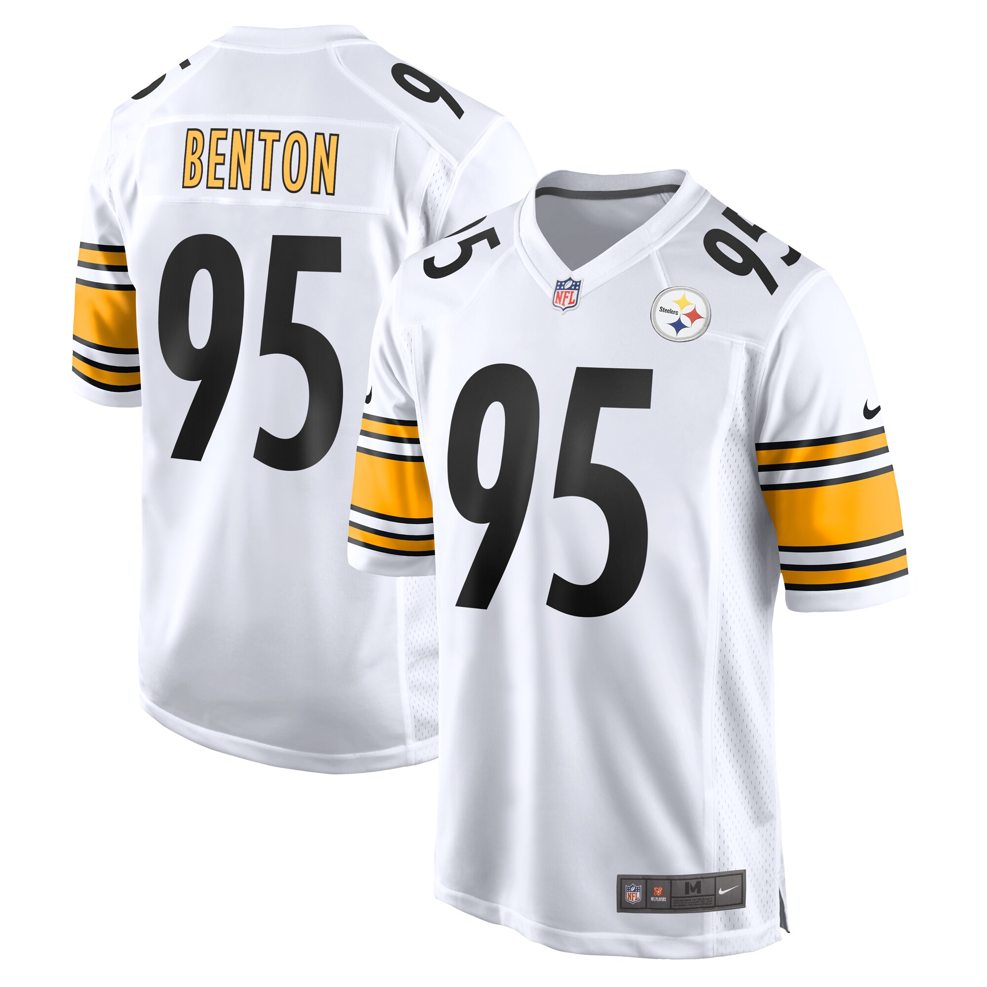 Men's Pittsburgh Steelers Keeanu Benton White Game Jersey JS2797 Saliibo