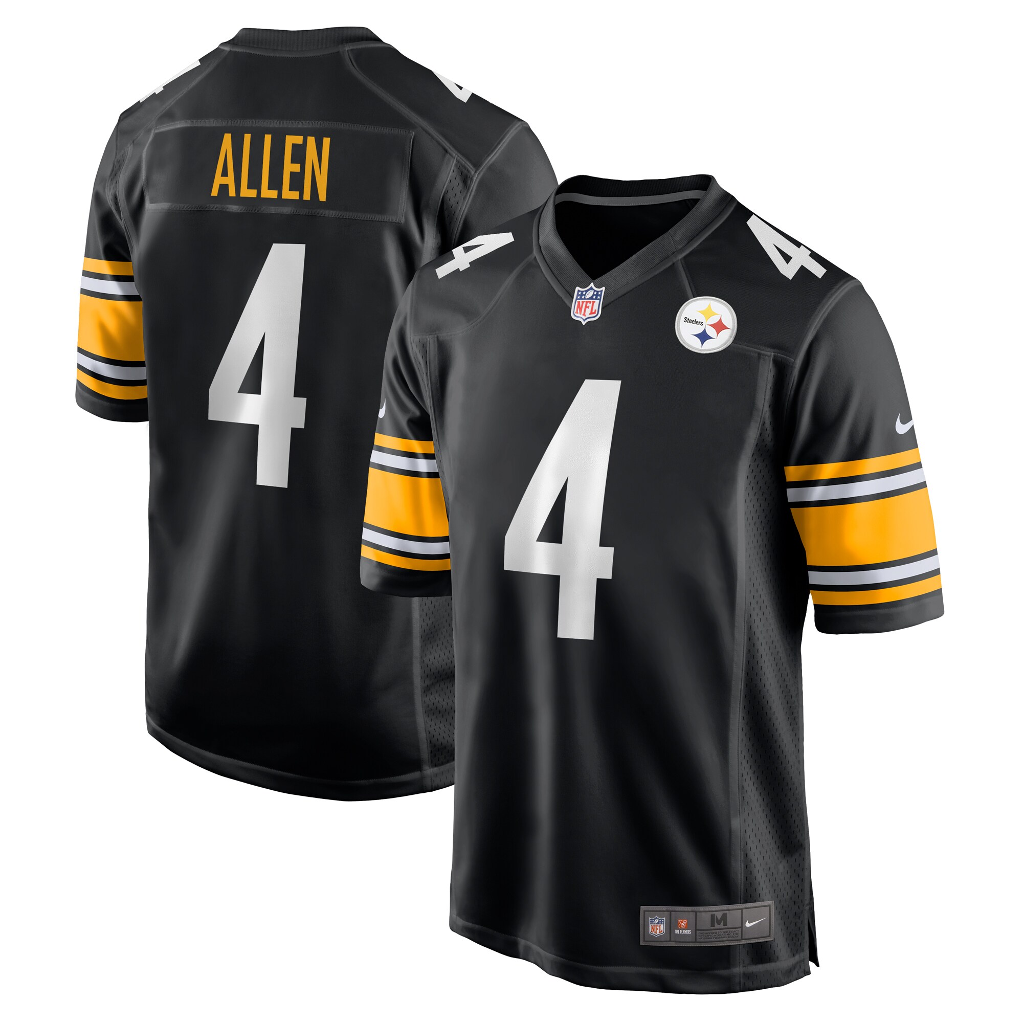 Men's Pittsburgh Steelers Kyle Allen Black Game Jersey JS5625 Saliibo