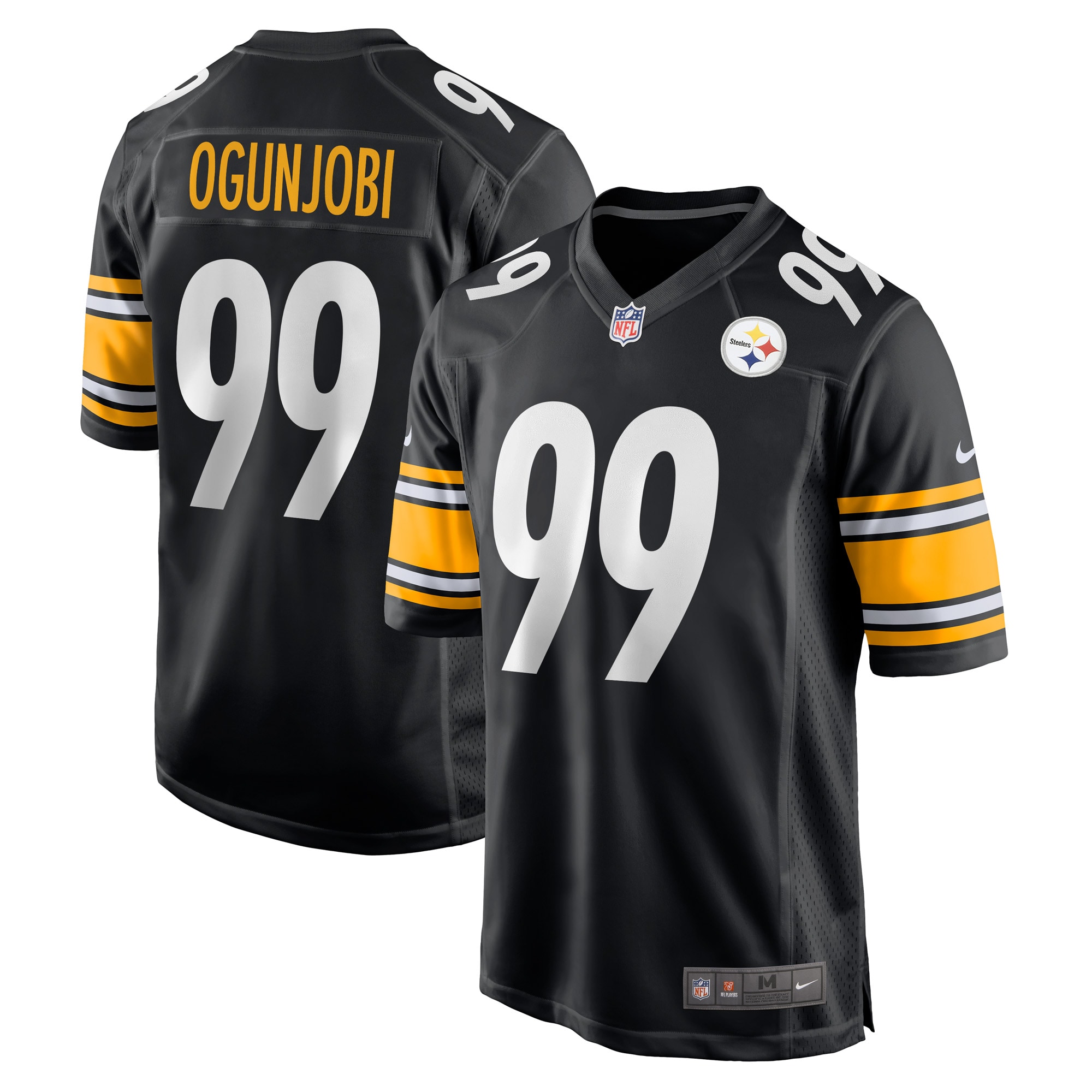 Men's Pittsburgh Steelers Larry Ogunjobi Black Game Player Jersey JS3807 Saliibo