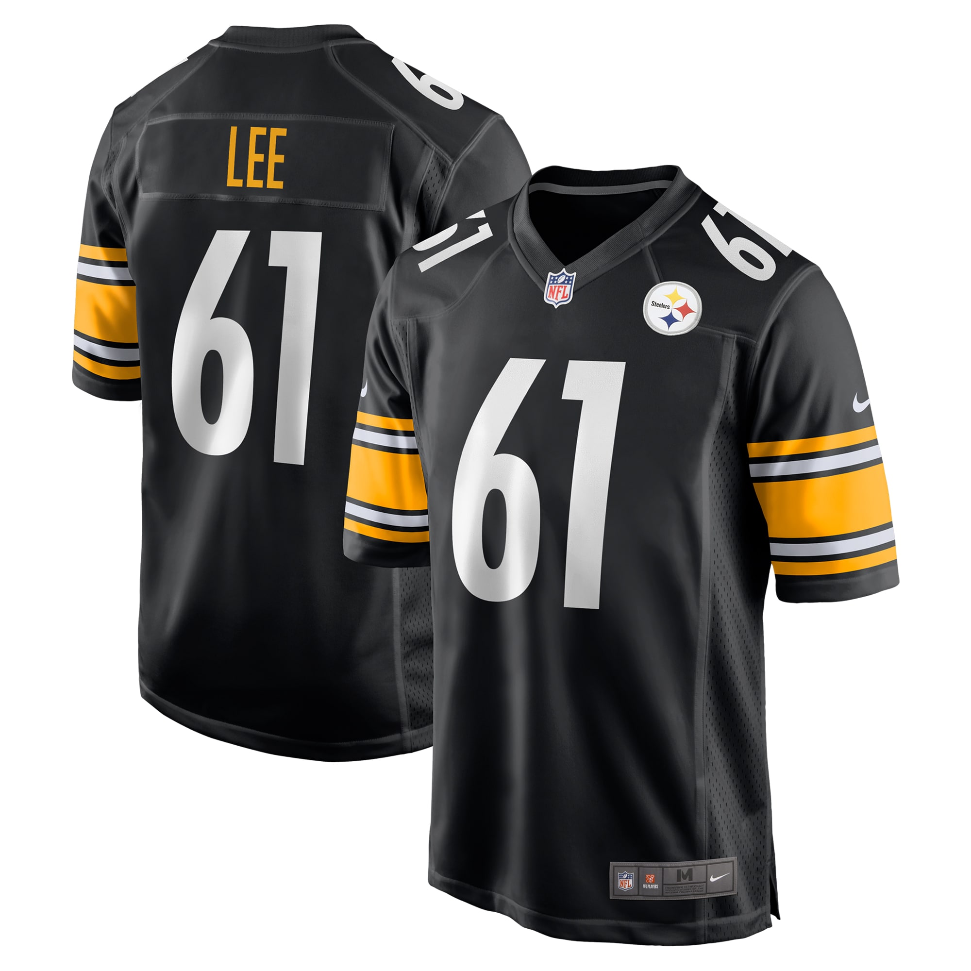 Men's Pittsburgh Steelers Logan Lee Black Game Jersey JS9315 Saliibo
