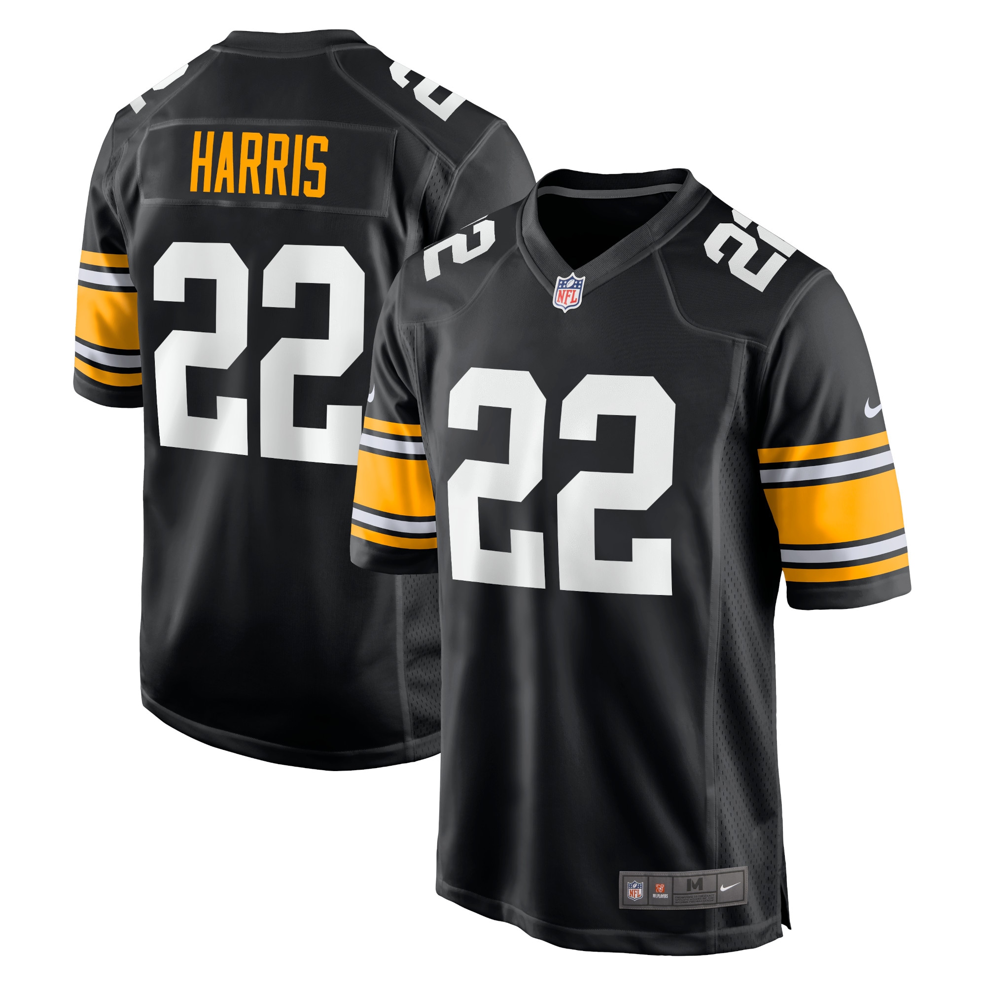 Men's Pittsburgh Steelers Najee Harris Black Home Player Game Jersey JS1640 Saliibo