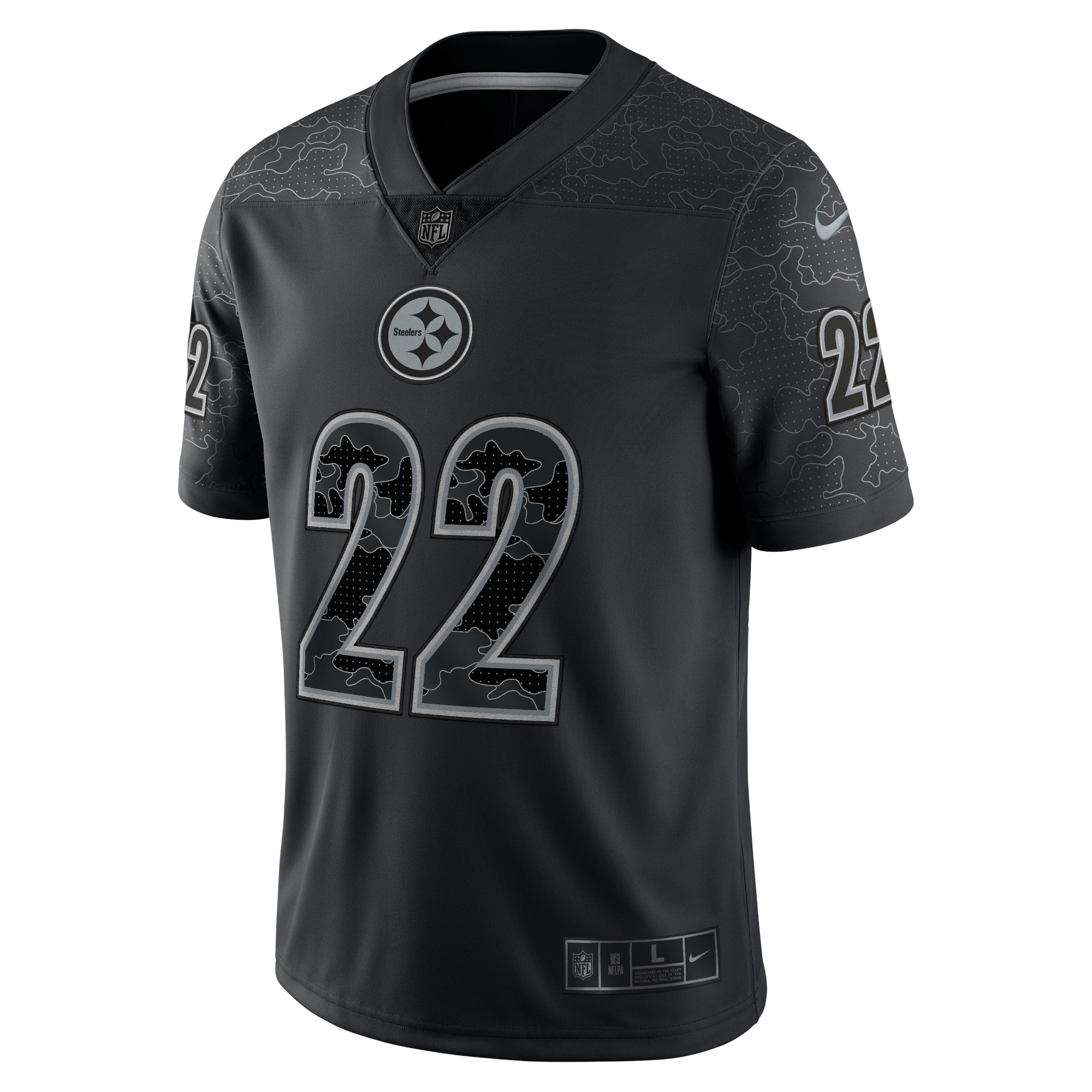 Men's Pittsburgh Steelers Najee Harris Black RFLCTV Limited Jersey JS7094 Saliibo - Image 3