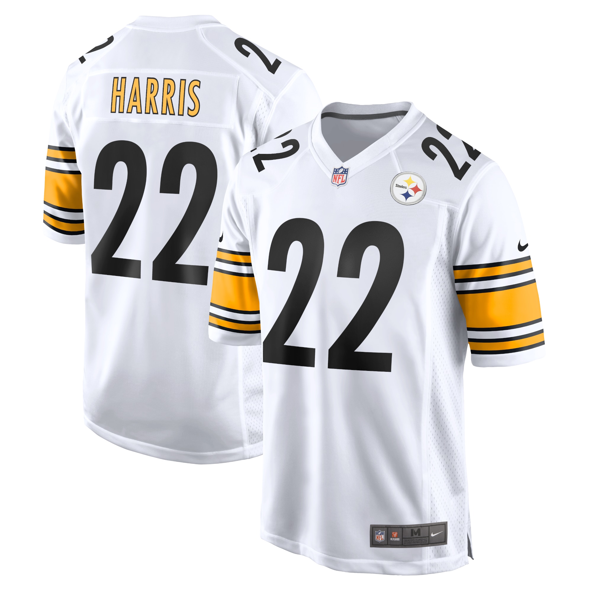 Men's Pittsburgh Steelers Najee Harris White Game Jersey JS2987 Saliibo