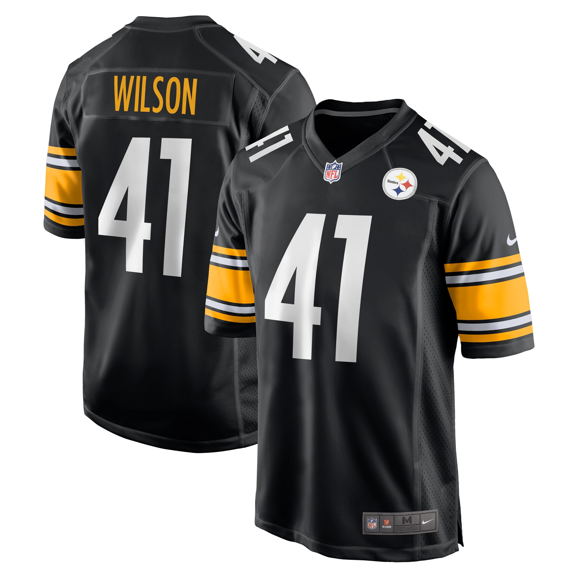 Men's Pittsburgh Steelers Payton Wilson Black Game Jersey JS5240 Saliibo