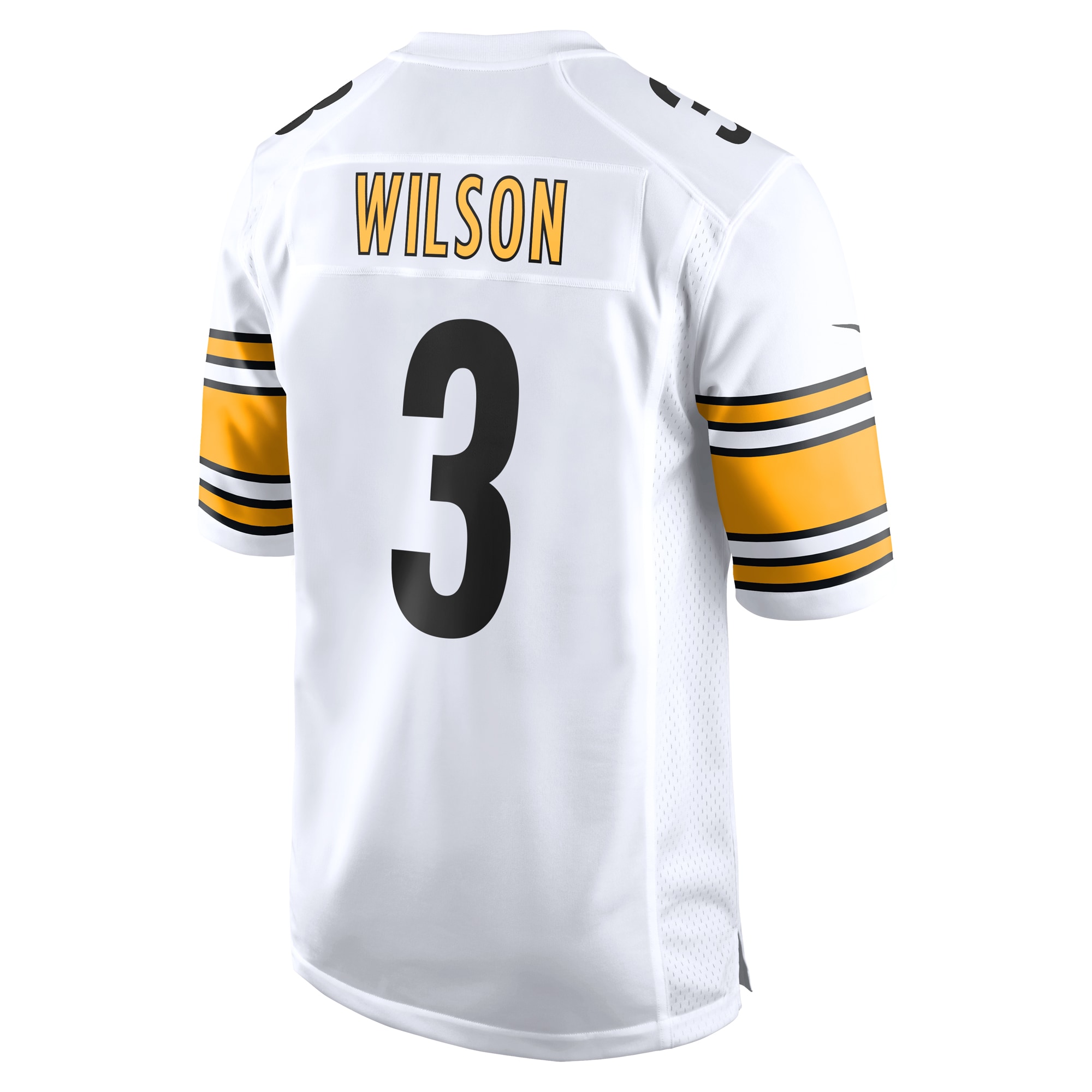 Men's Pittsburgh Steelers Russell Wilson White White Game Jersey JS7234 Saliibo - Image 3