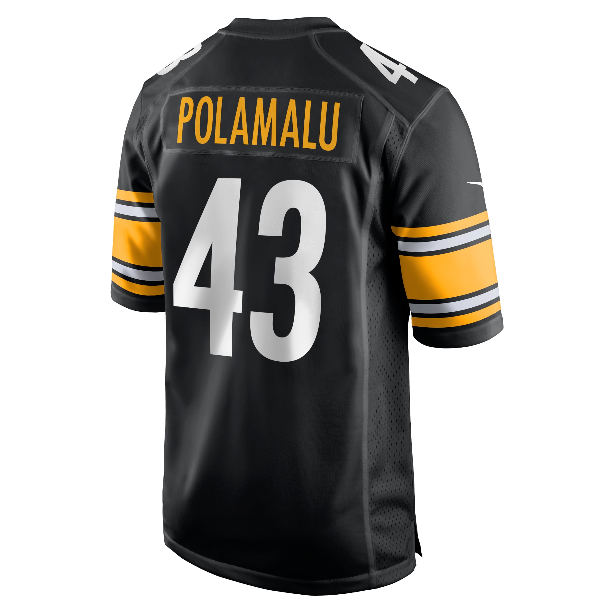 Men's Pittsburgh Steelers Troy Polamalu Black Retired Player Game Jersey JS5088 Saliibo - Image 3