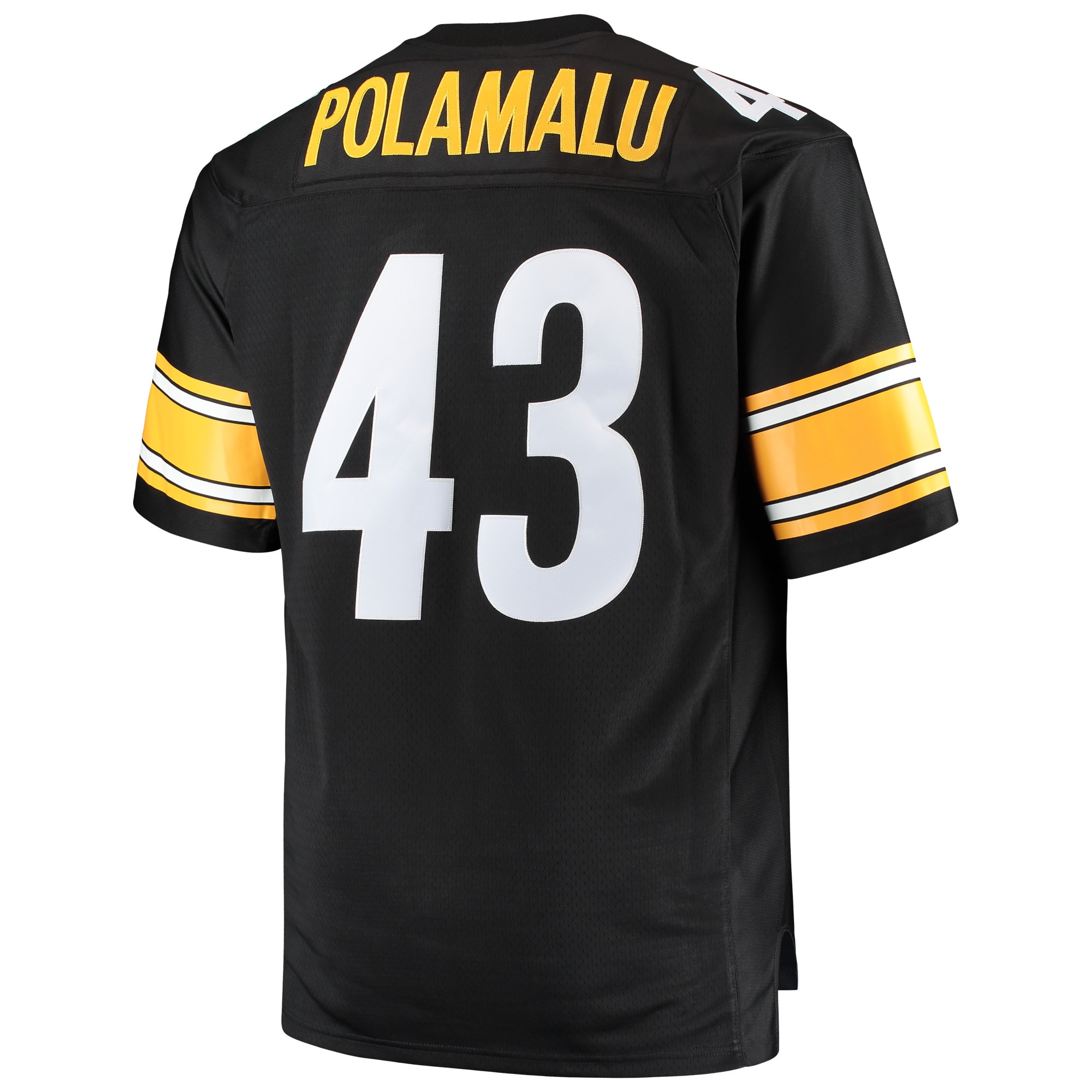 Men's Pittsburgh Steelers Troy Polamalu Mitchell & Ness Black Big & Tall 2005 Retired Player Jersey JS4734 Saliibo - Image 3