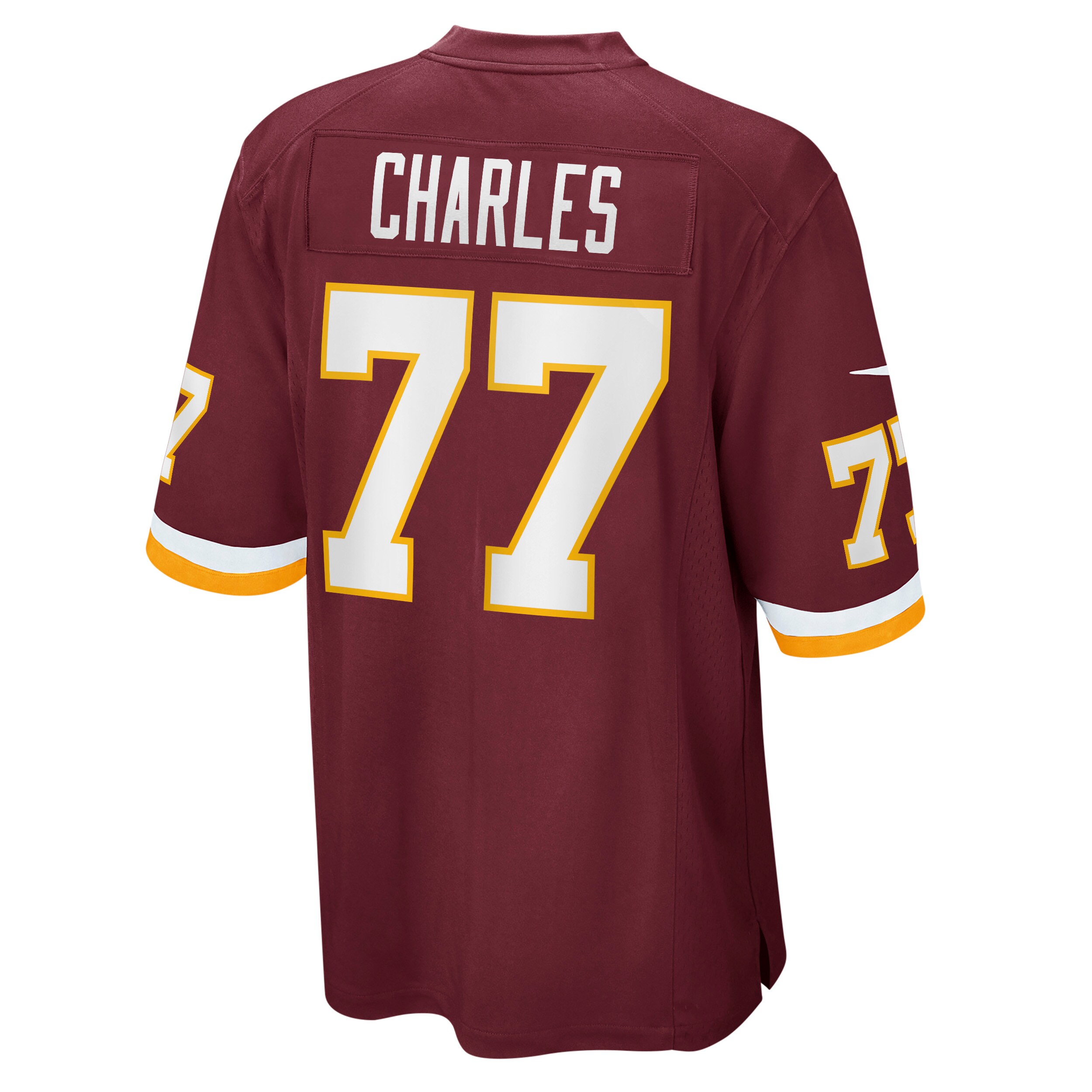 Men's Saahdiq Charles Washington Football Team Burgundy Game Player Jersey JS7791 Saliibo - Image 3
