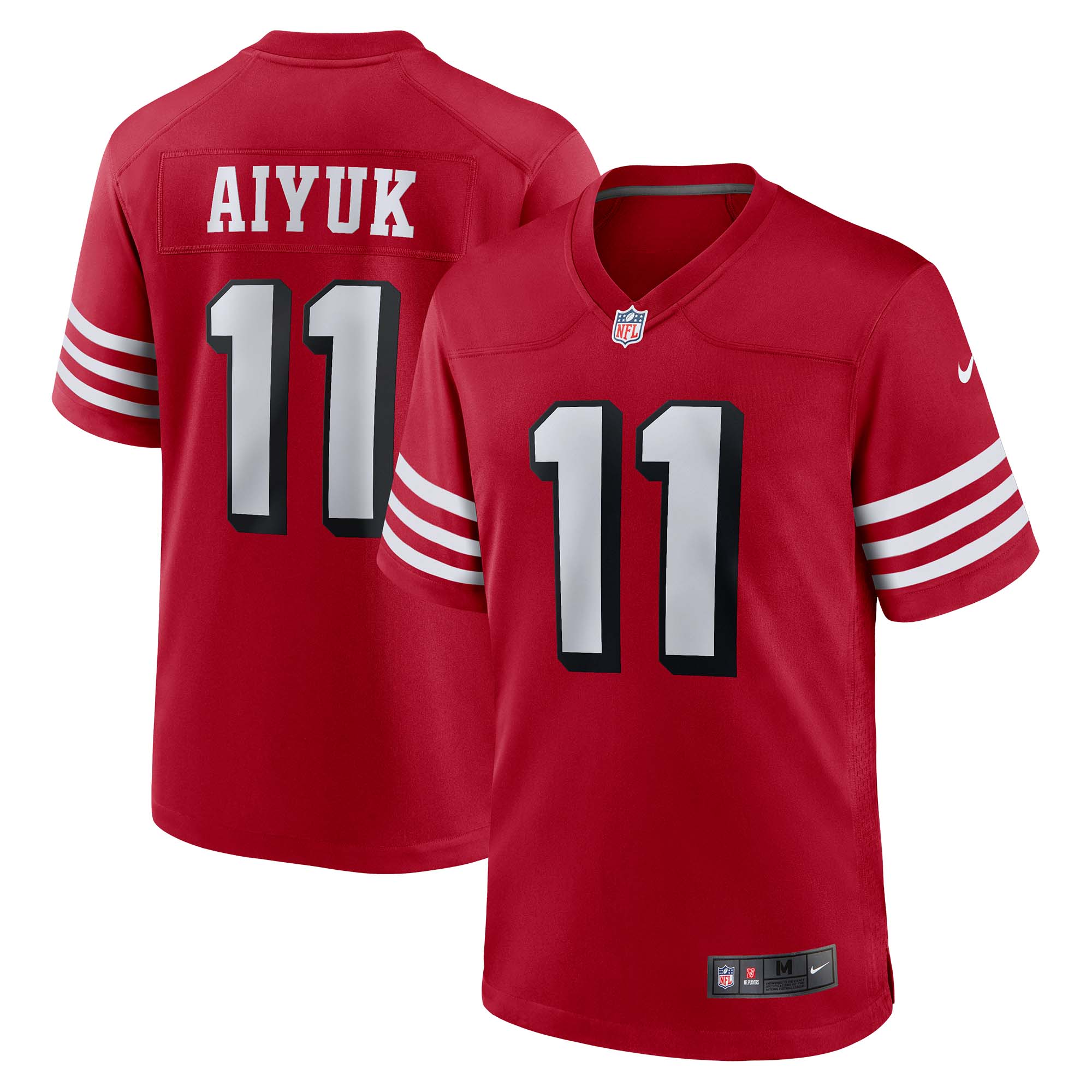 Men's San Francisco 49ers Brandon Aiyuk Scarlet Alternate Game Jersey JS3019 Saliibo