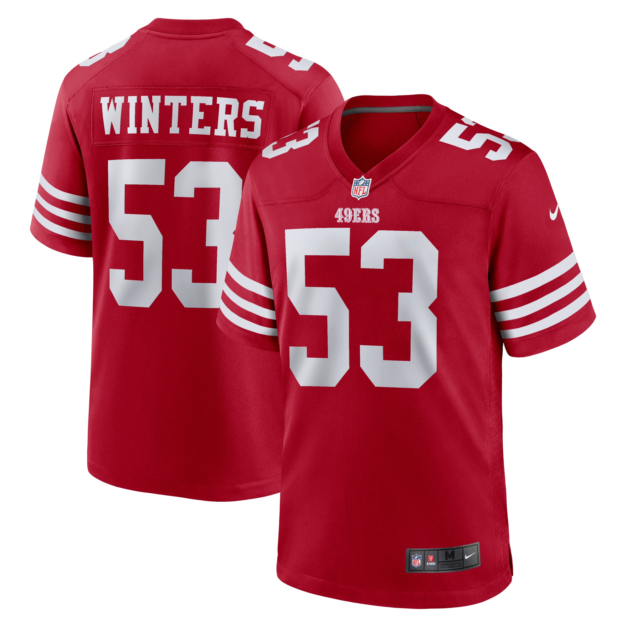 Men's San Francisco 49ers Dee Winters Scarlet Team Game Jersey JS7275 Saliibo