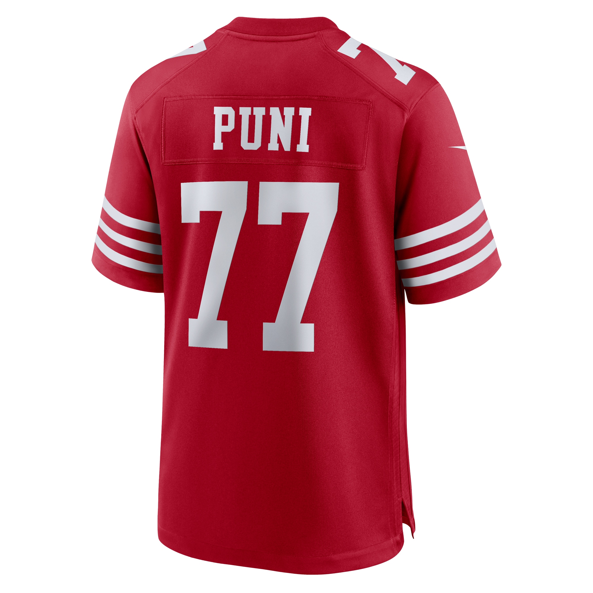 Men's San Francisco 49ers Dominick Puni Scarlet Team Game Jersey JS3866 Saliibo - Image 3