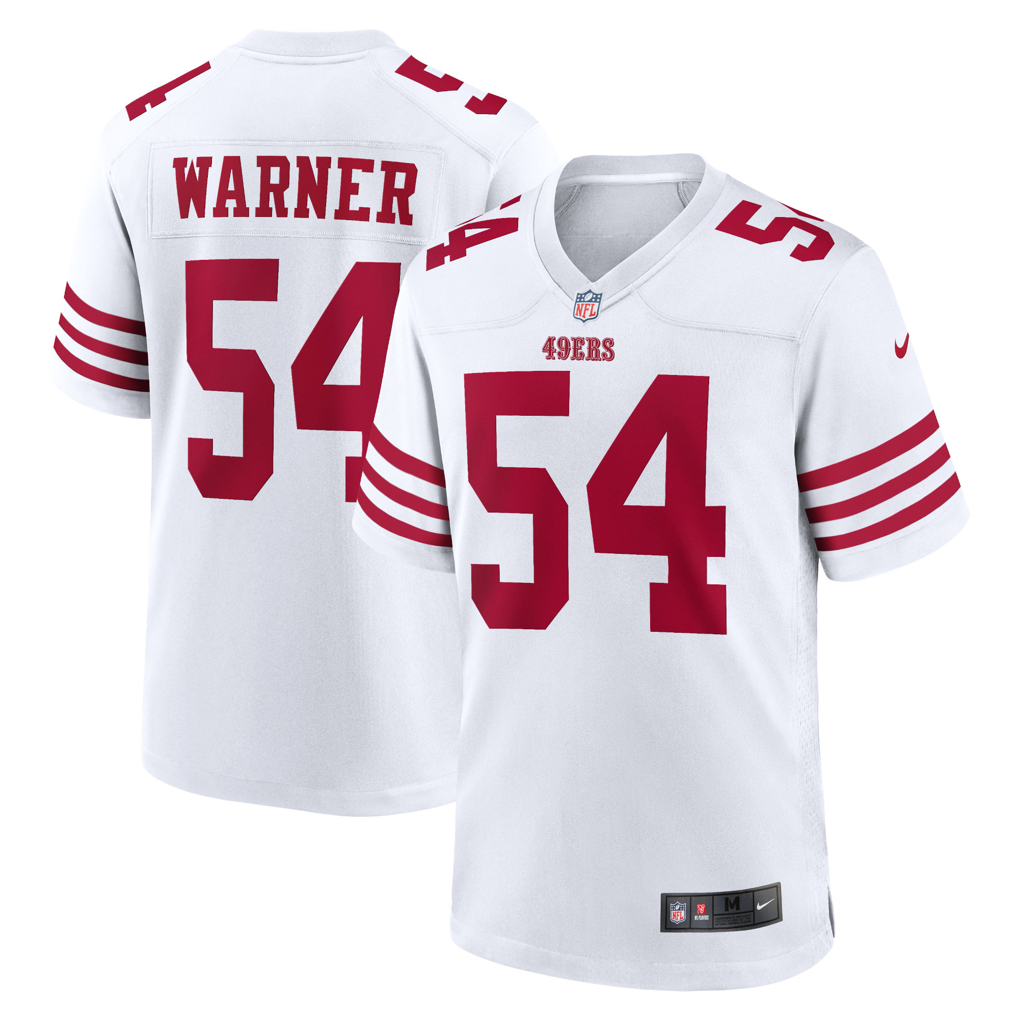 Men's San Francisco 49ers Fred Warner White Team Game Player Jersey JS6885 Saliibo