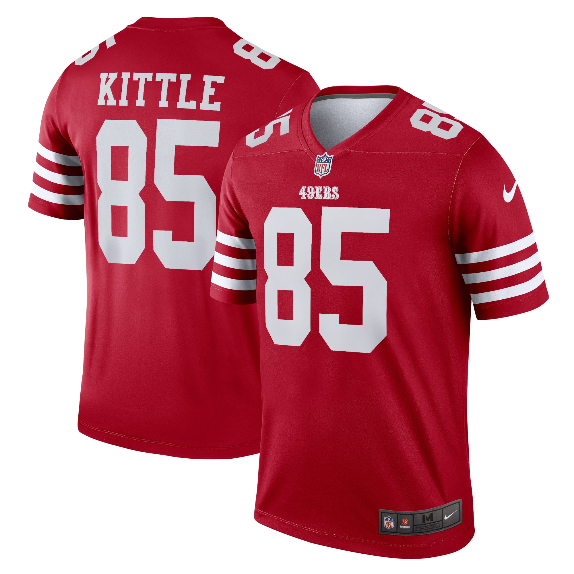 Men's San Francisco 49ers George Kittle Scarlet Team Legend Player Performance Top JS6454 Saliibo