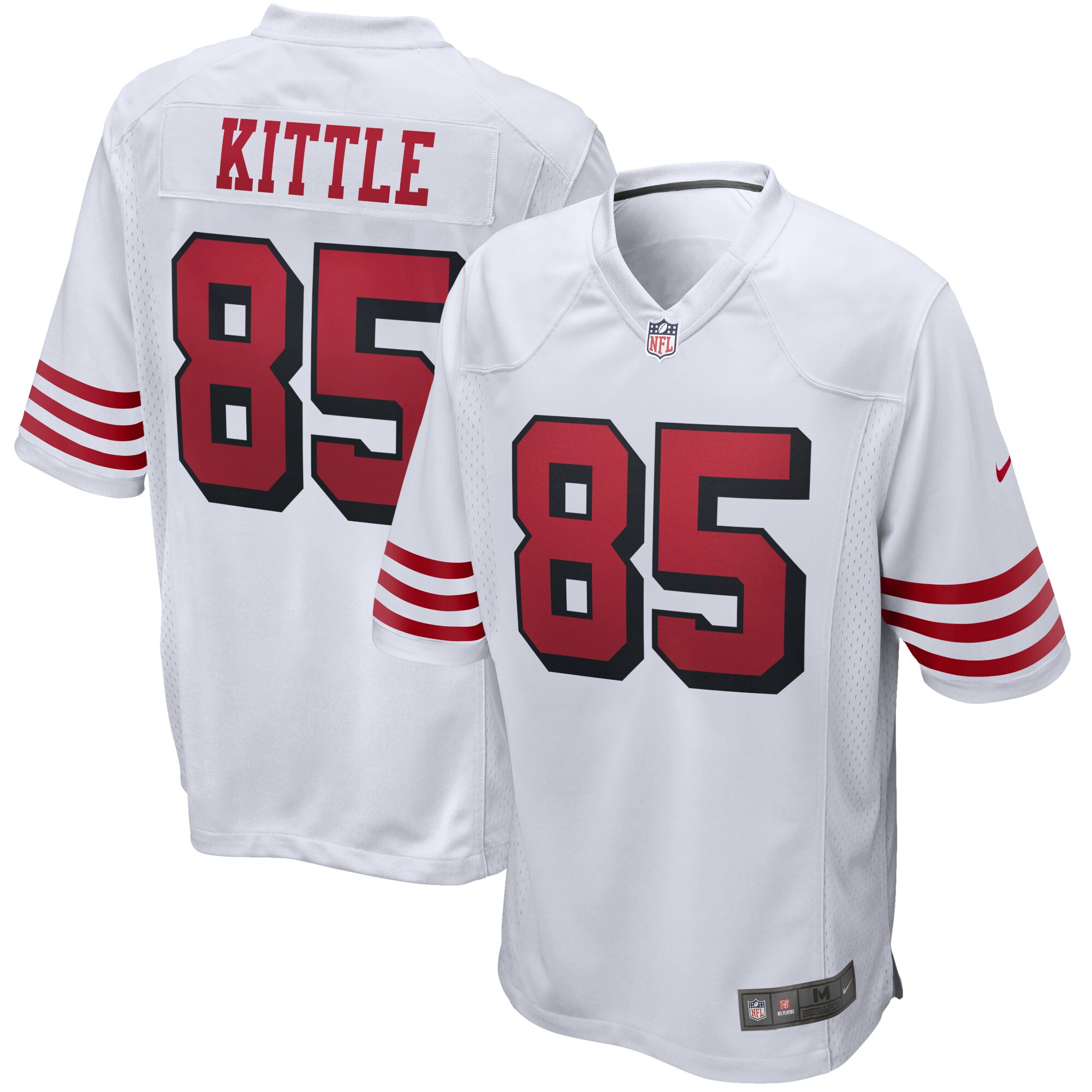 Men's San Francisco 49ers George Kittle White Alternate Game Jersey JS3925 Saliibo