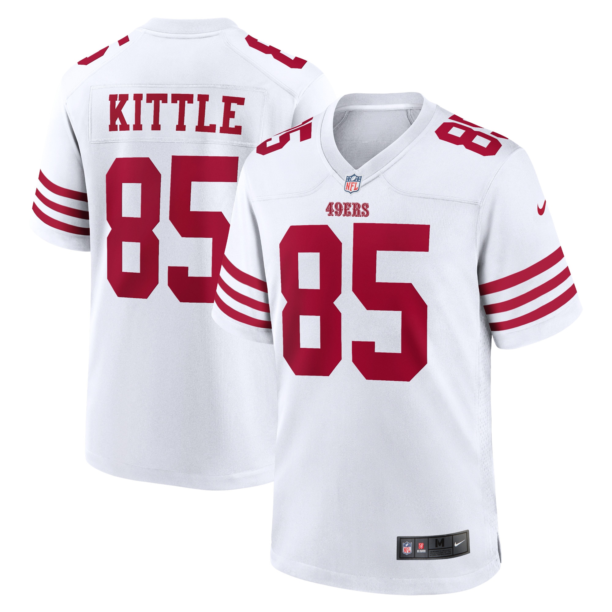 Men's San Francisco 49ers George Kittle White Player Game Jersey JS3625 Saliibo