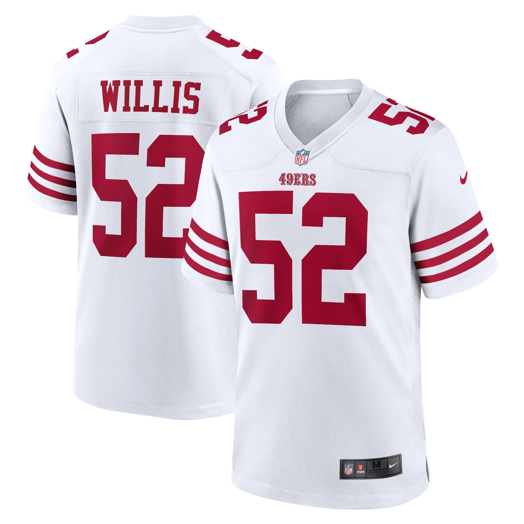 Men's San Francisco 49ers Patrick Willis White Retired Player Game Jersey JS7526 Saliibo