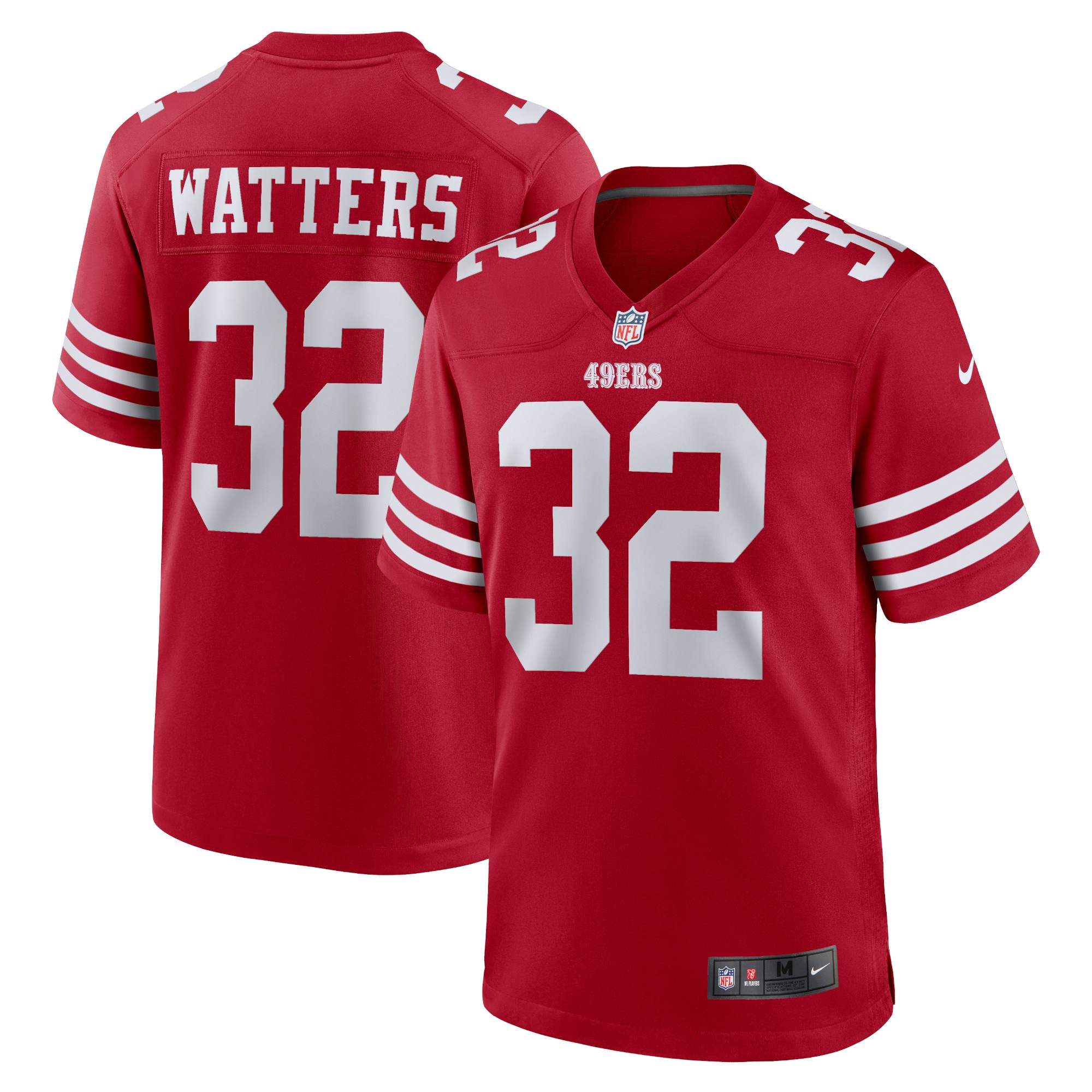 Men's San Francisco 49ers Ricky Watters Scarlet Retired Player Game Jersey JS8575 Saliibo