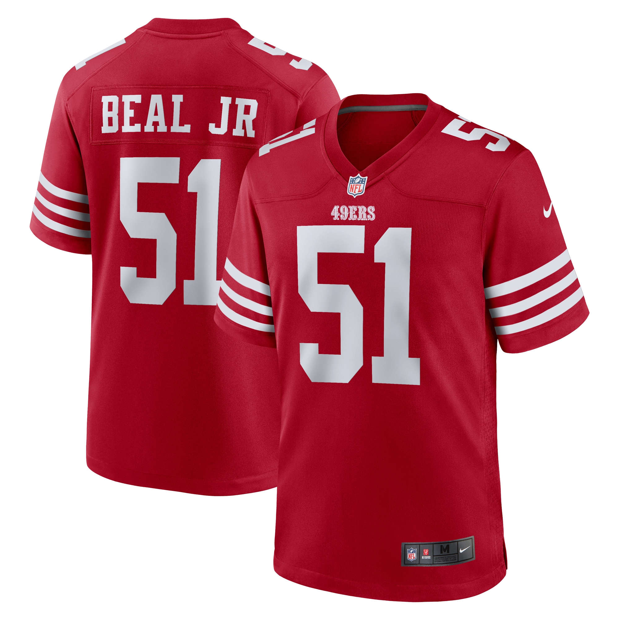 Men's San Francisco 49ers Robert Beal Jr Scarlet Game Jersey JS5486 Saliibo