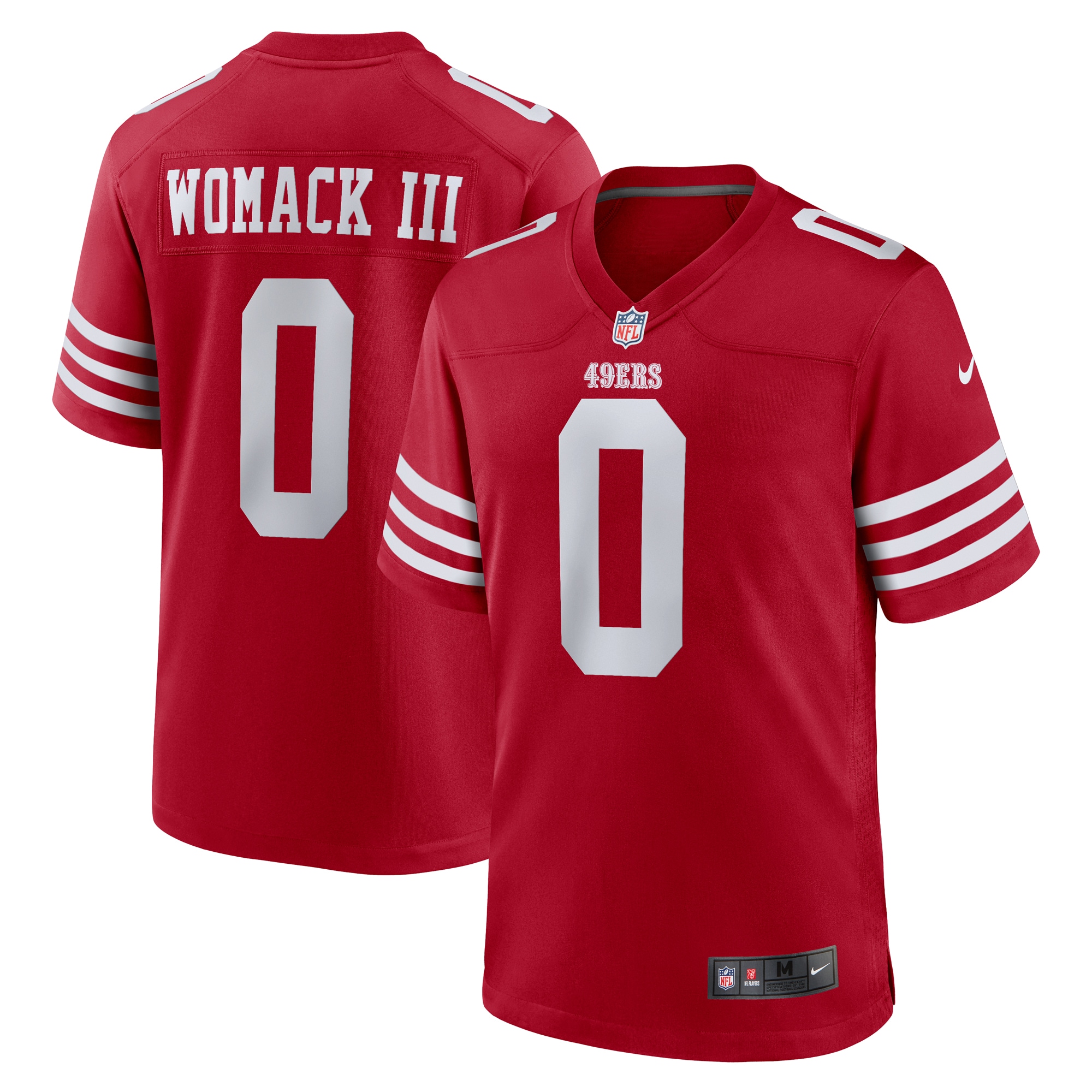 Men's San Francisco 49ers Samuel Womack III Scarlet Game Jersey JS8098 Saliibo