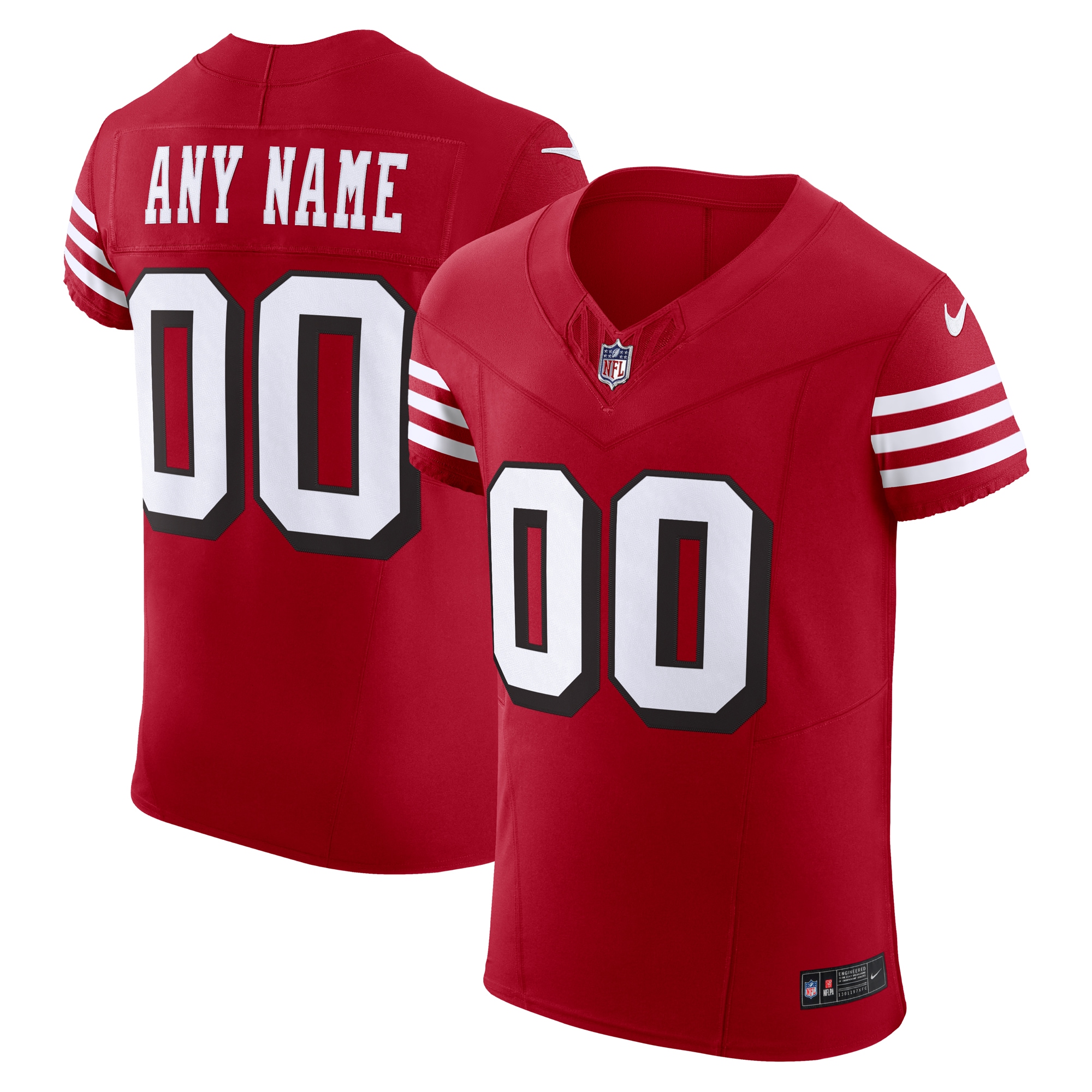 Men's San Francisco 49ers Scarlet Alternate Vapor F.U.S.E. Elite Custom Jersey JS4118 Saliibo