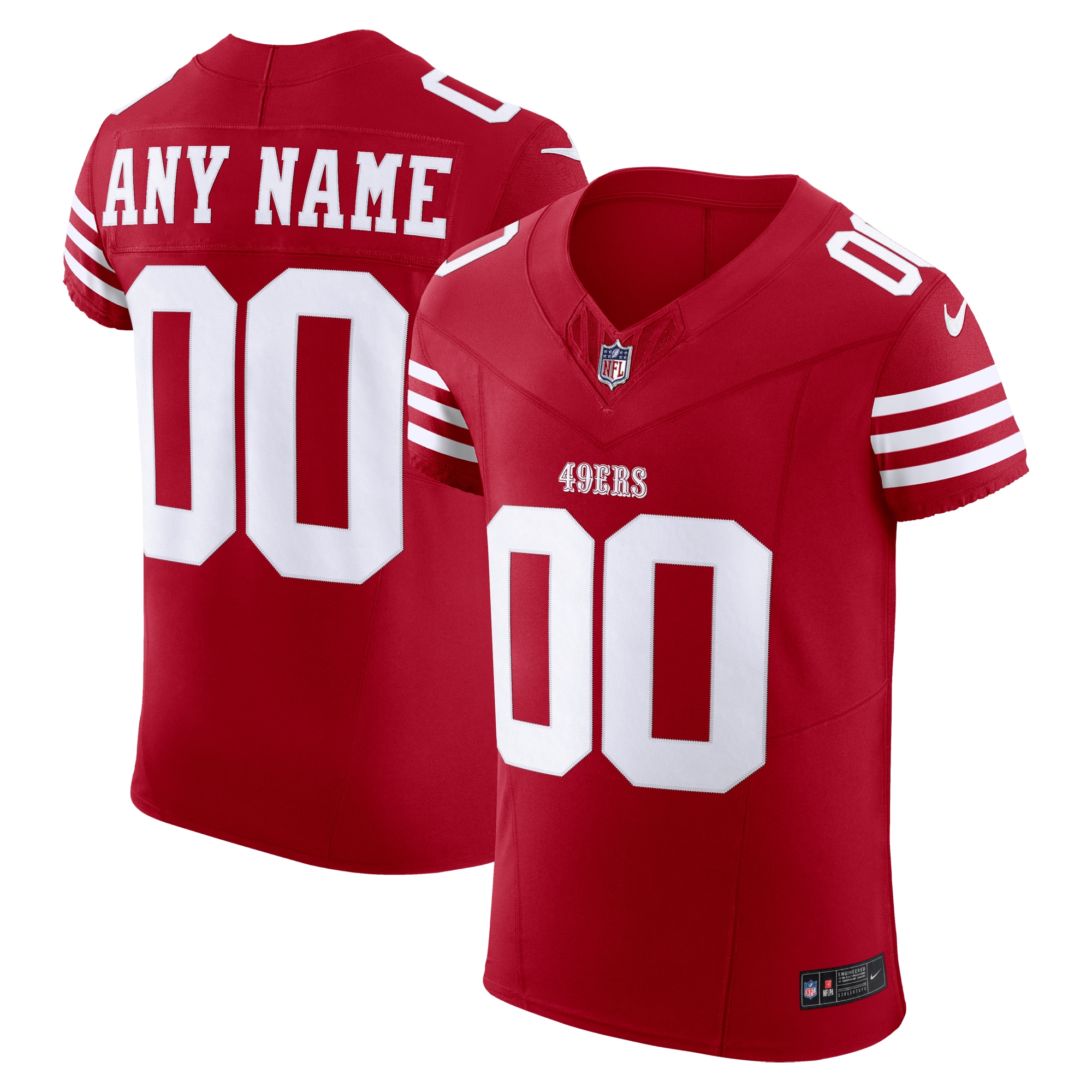 Men's San Francisco 49ers Scarlet Vapor F.U.S.E. Elite Custom Jersey JS4217 Saliibo