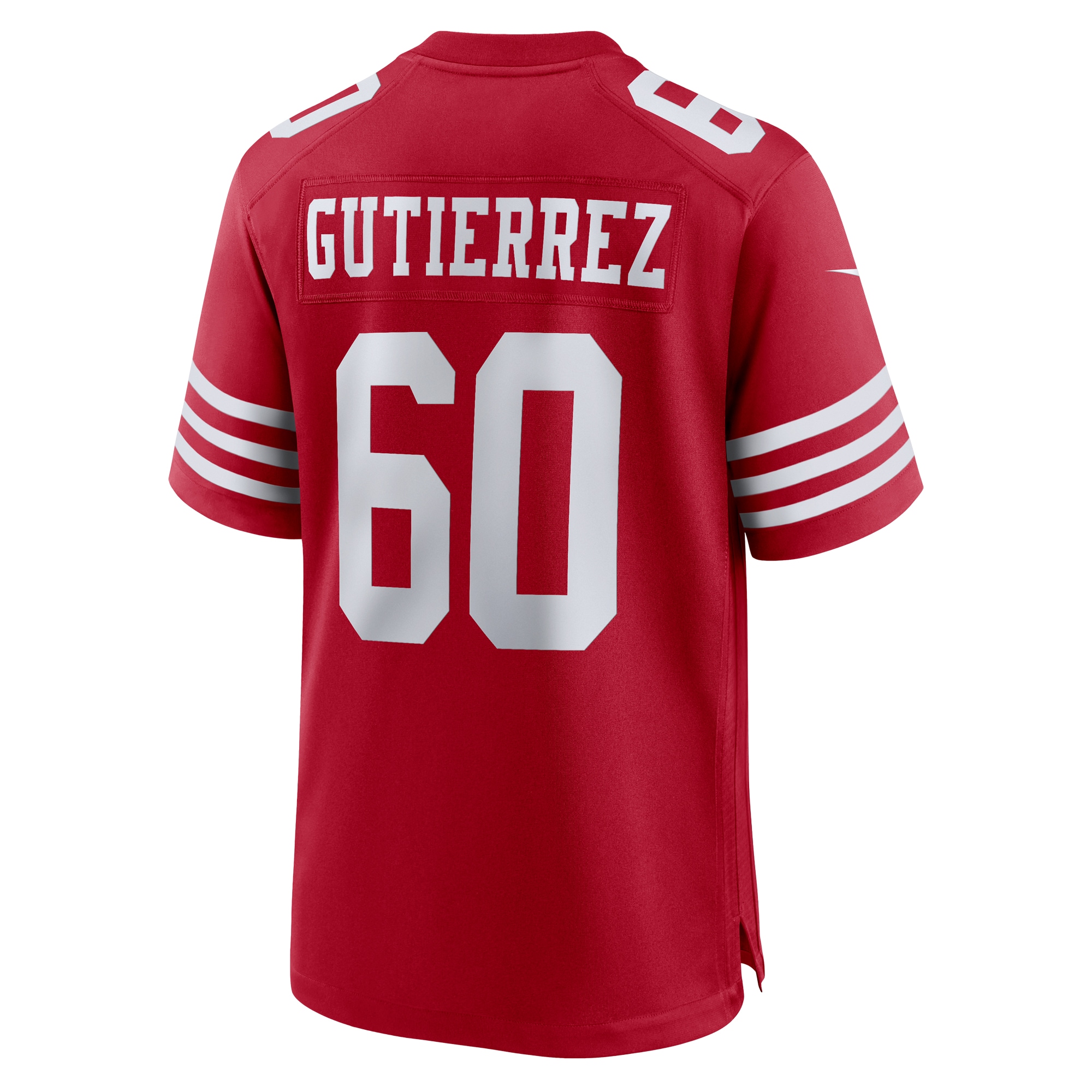 Men's San Francisco 49ers Sebastian Gutierrez Scarlet Team Game Jersey JS6180 Saliibo - Image 3