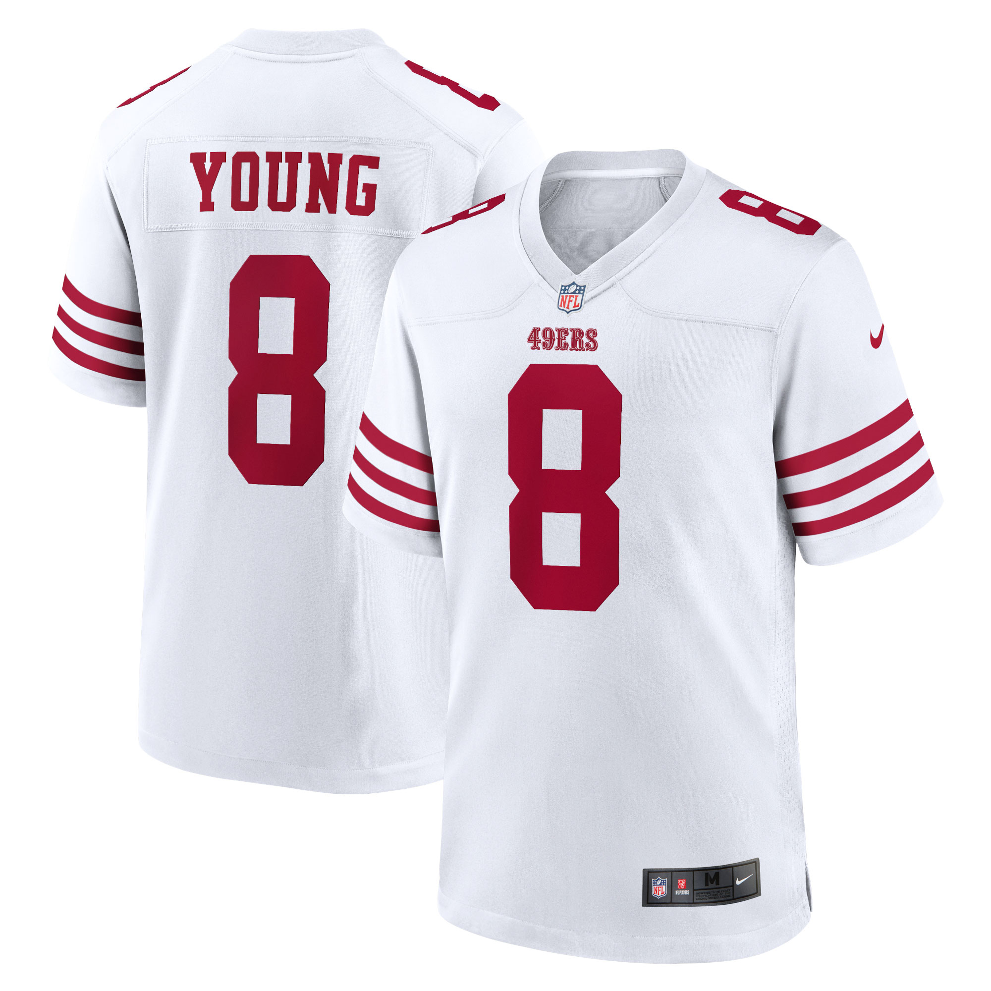Men's San Francisco 49ers Steve Young White Retired Game Player Jersey JS1797 Saliibo