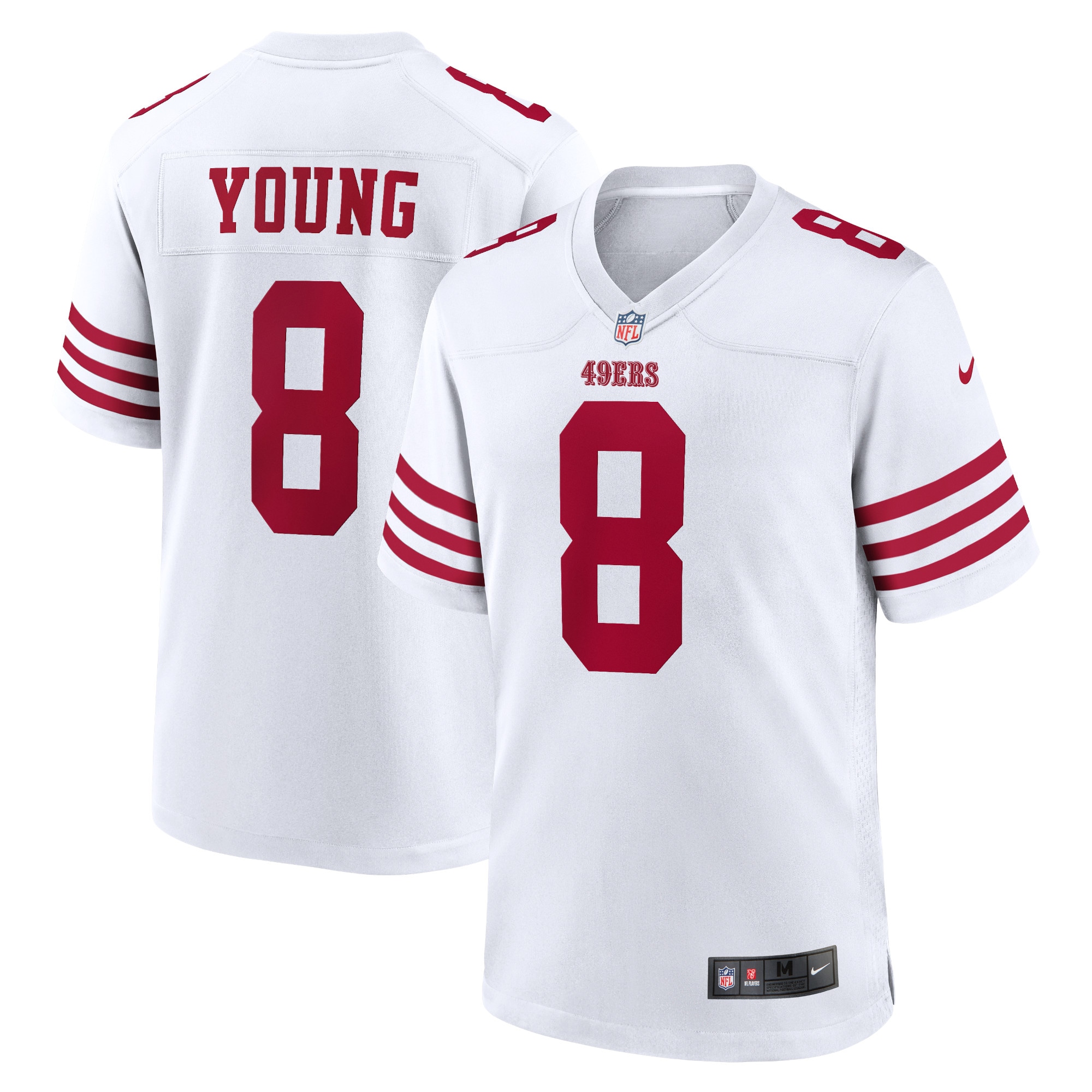 Men's San Francisco 49ers Steve Young White Retired Player Game Jersey JS4378 Saliibo