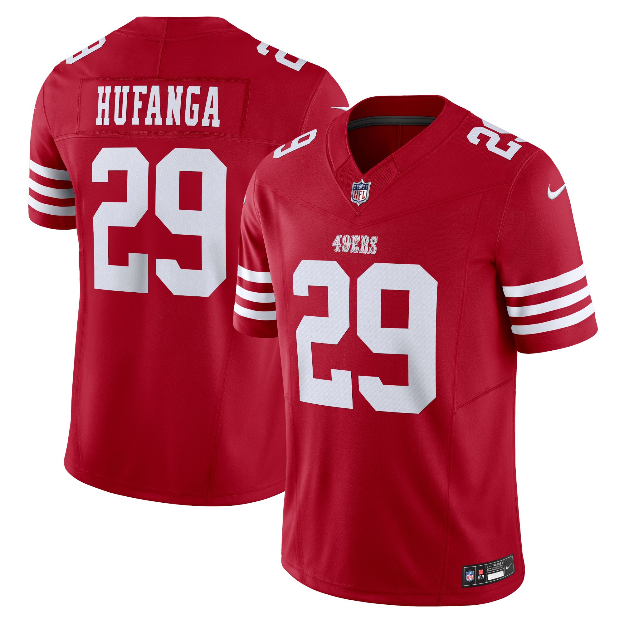 Men's San Francisco 49ers Talanoa Hufanga Scarlet Vapor F.U.S.E. Limited Jersey JS8988 Saliibo