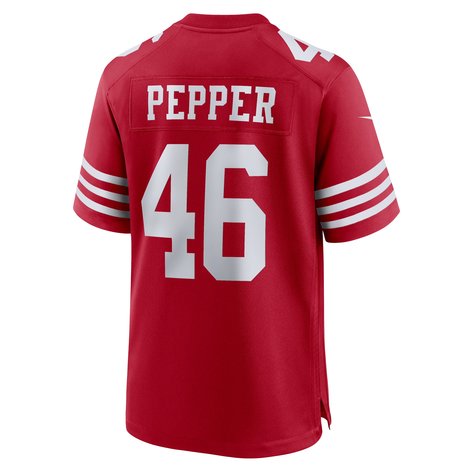 Men's San Francisco 49ers Taybor Pepper Scarlet Game Jersey JS8073 Saliibo - Image 3