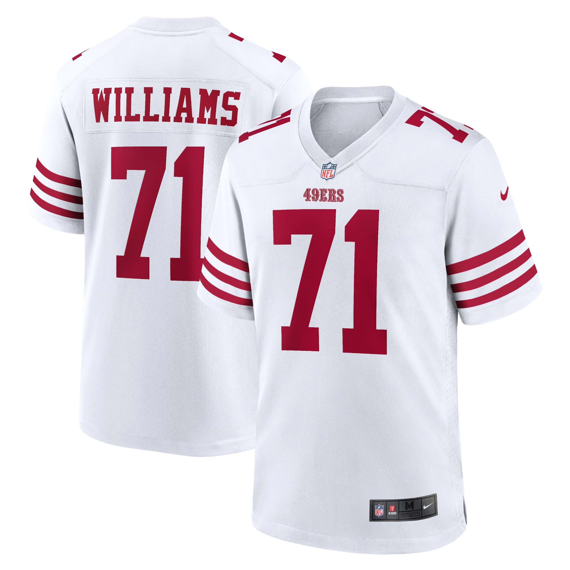 Men's San Francisco 49ers Trent Williams White Player Game Jersey JS9336 Saliibo