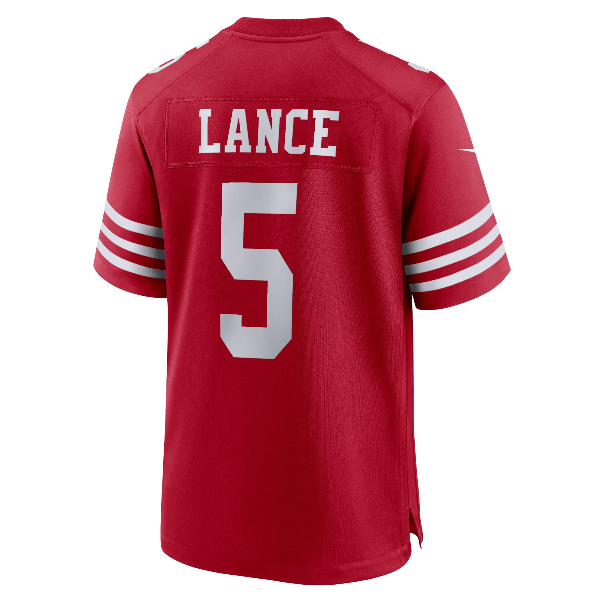 Men's San Francisco 49ers Trey Lance Scarlet Team Game Jersey JS1479 Saliibo - Image 3