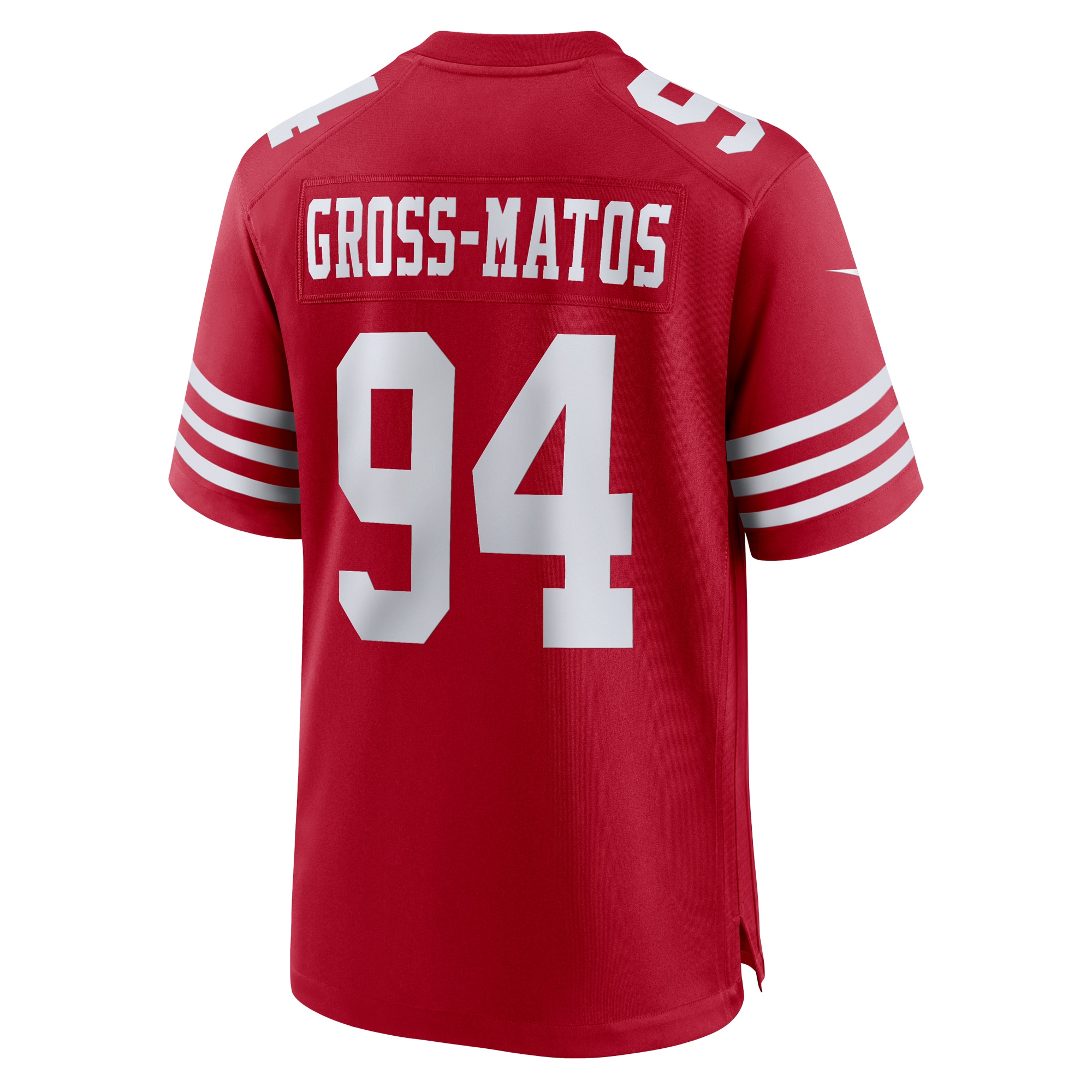 Men's San Francisco 49ers Yetur Gross-Matos Scarlet Team Game Jersey JS9713 Saliibo - Image 3