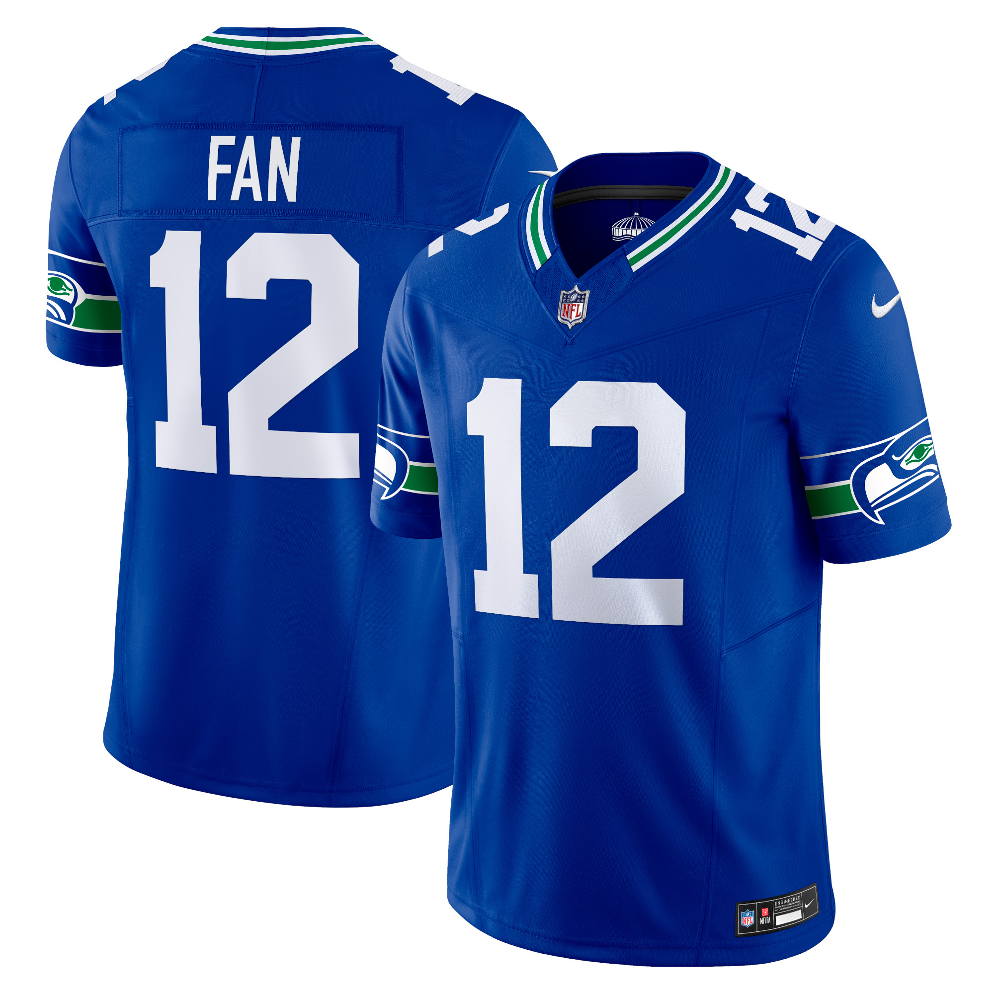 Men's Seattle Seahawks 12th Fan Royal Vapor F.U.S.E. Limited Jersey JS5248 Saliibo